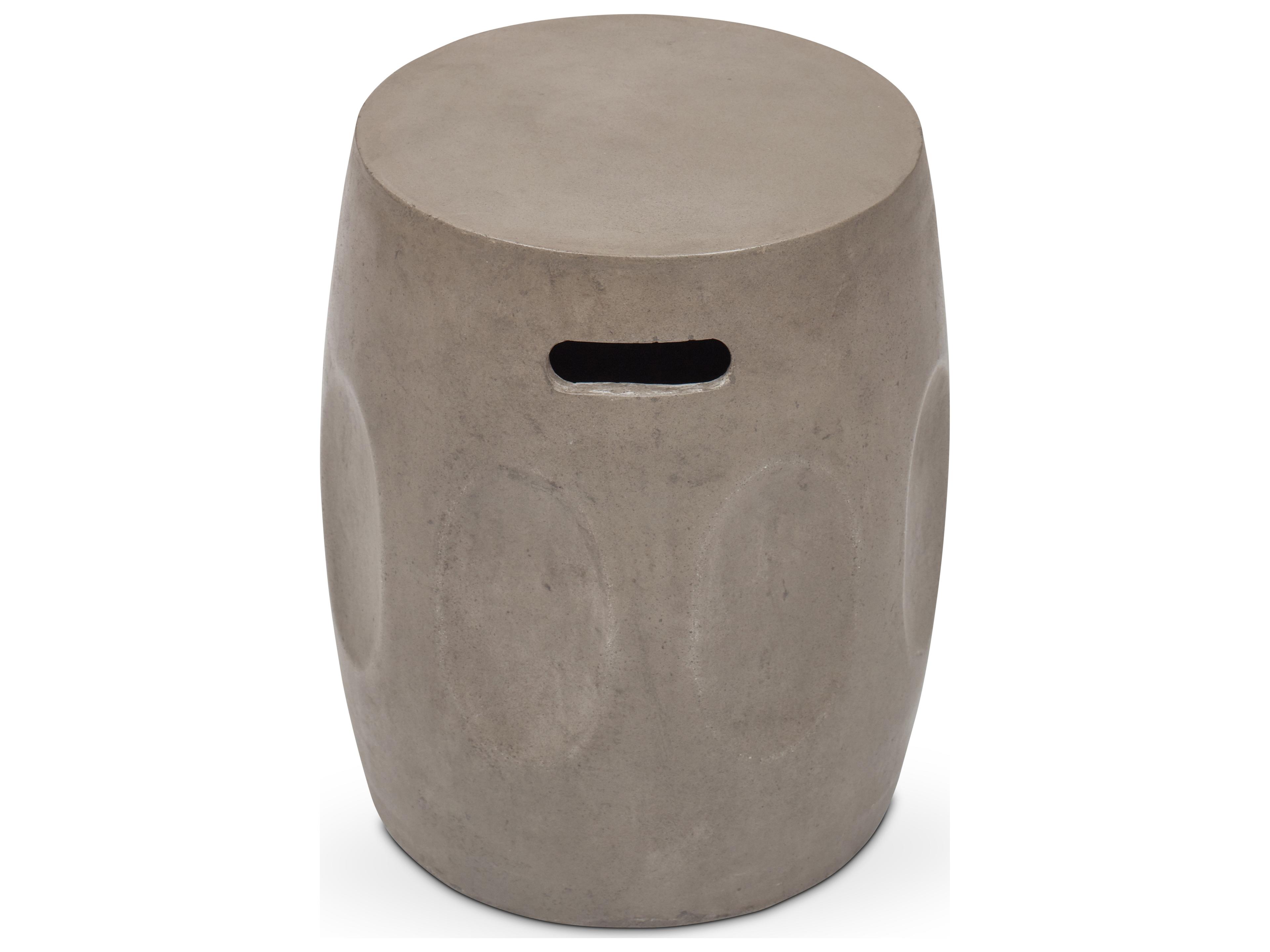 Urbia Outdoor Dark Grey Concrete Genevieve Garden Stool
