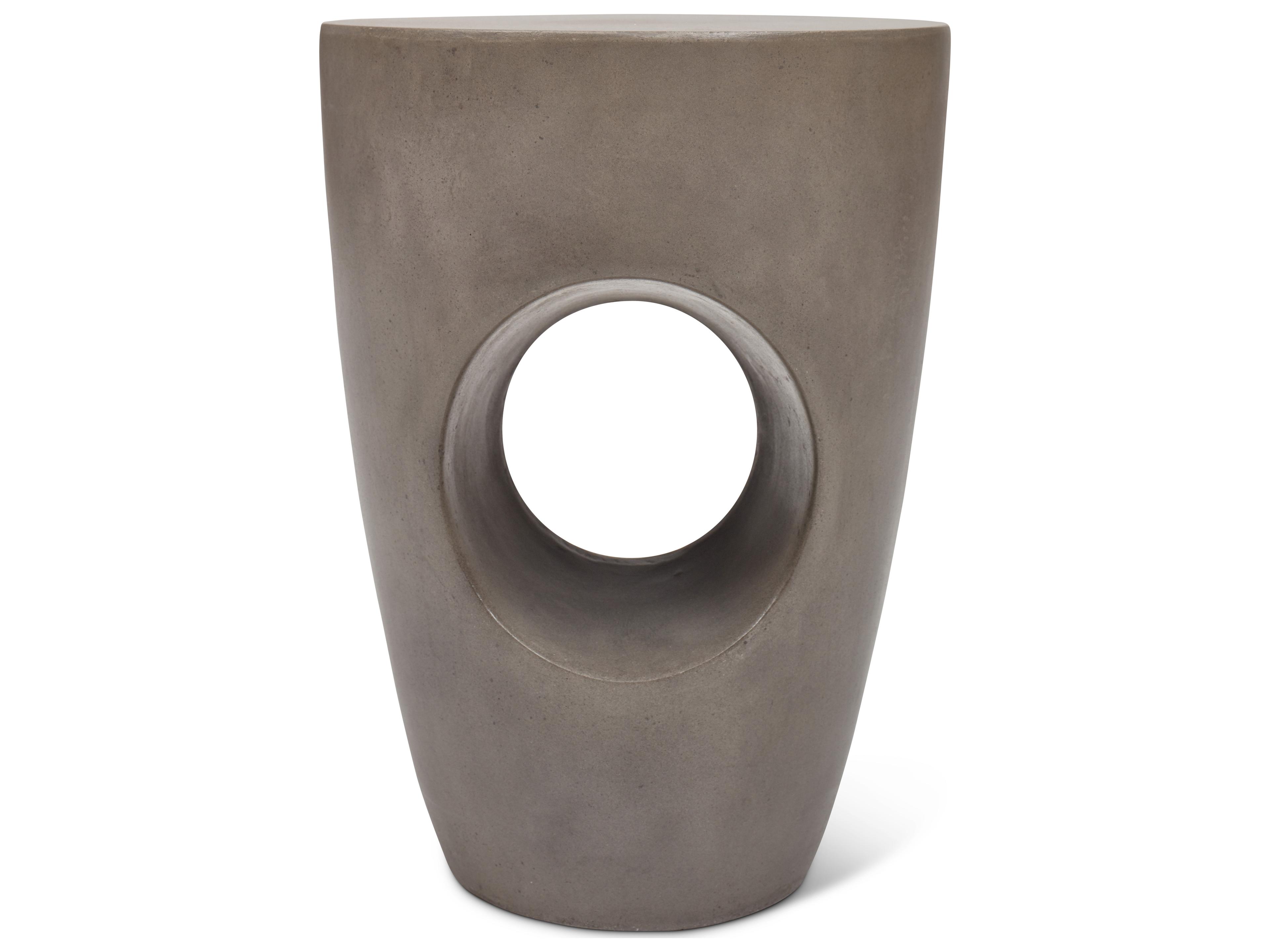 Urbia Outdoor Dark Grey Concrete Garden Stool