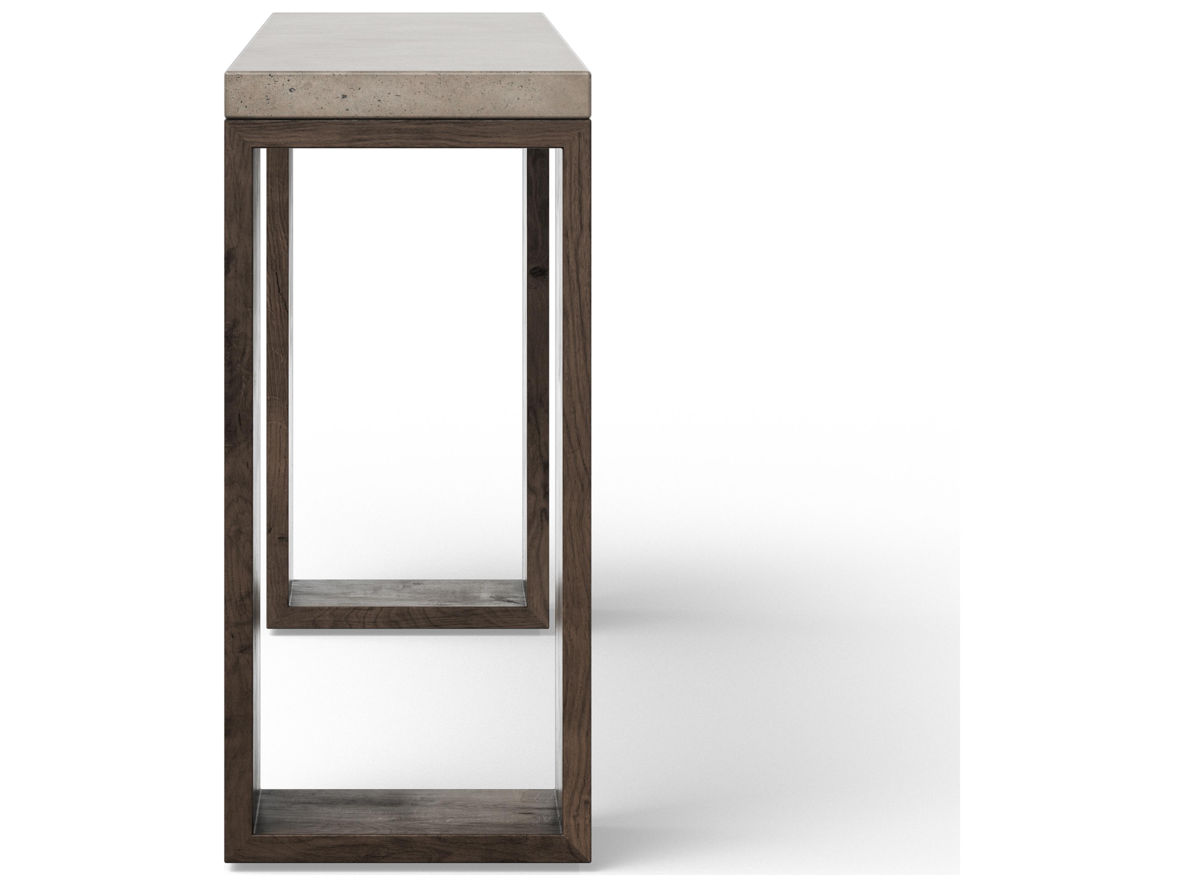 Urbia Outdoor Mixx Dark Grey Heritage Brown Concrete Rectangular Console Table