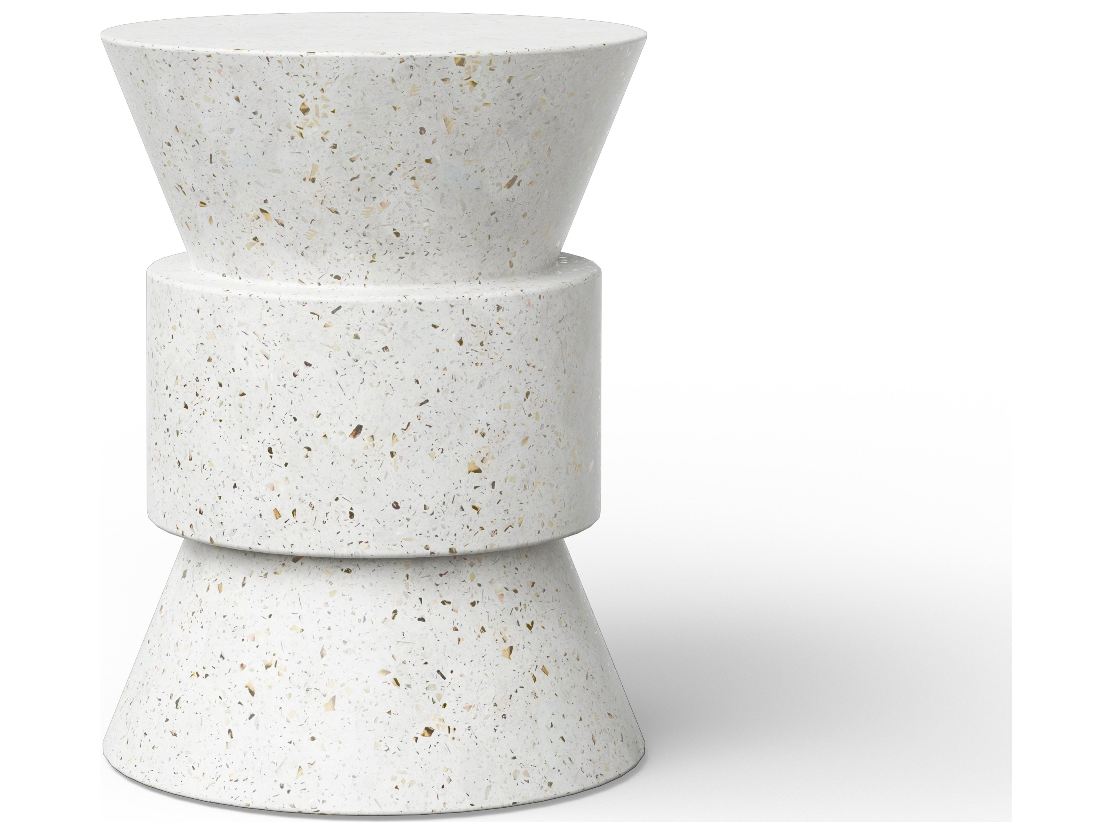 Mixx Ivory Terrazzo Concrete Bar Stool