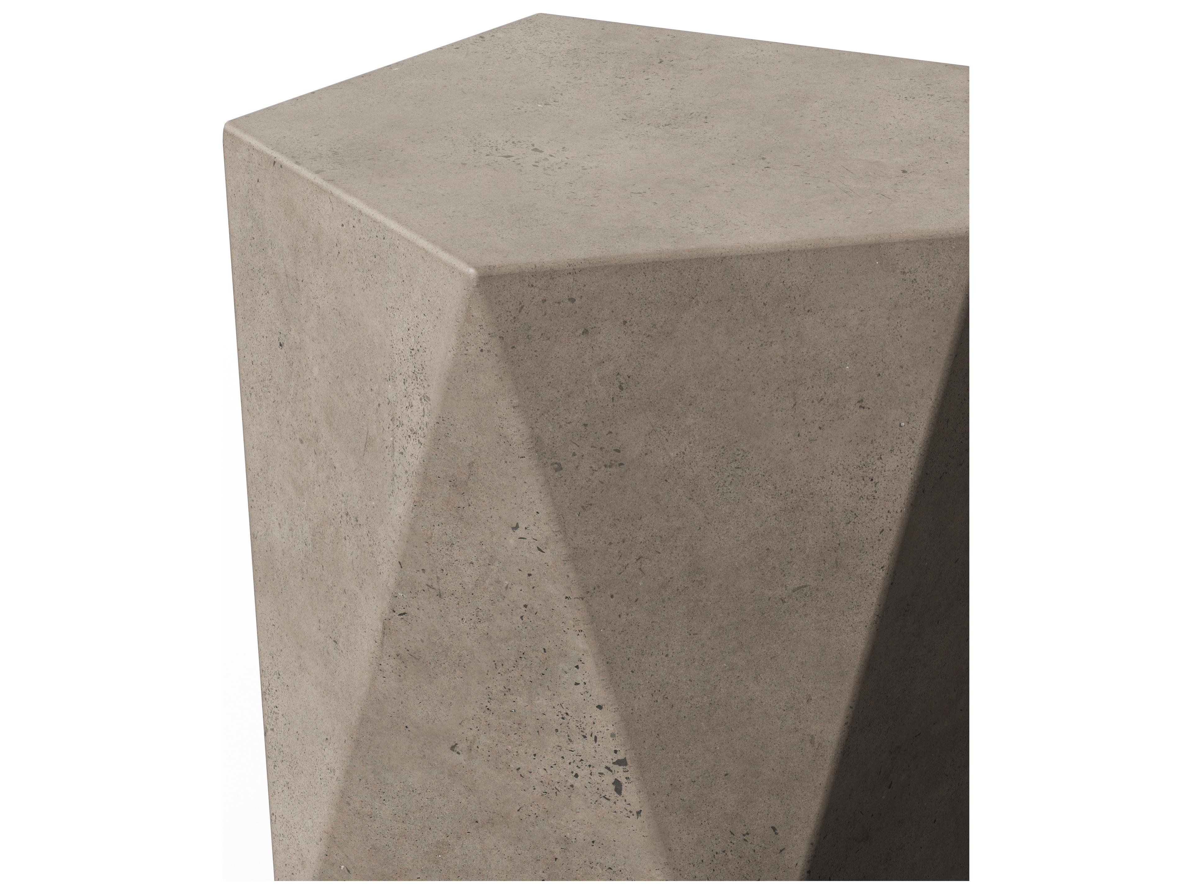 Urbia Outdoor Dark Grey Concrete Garden Stool