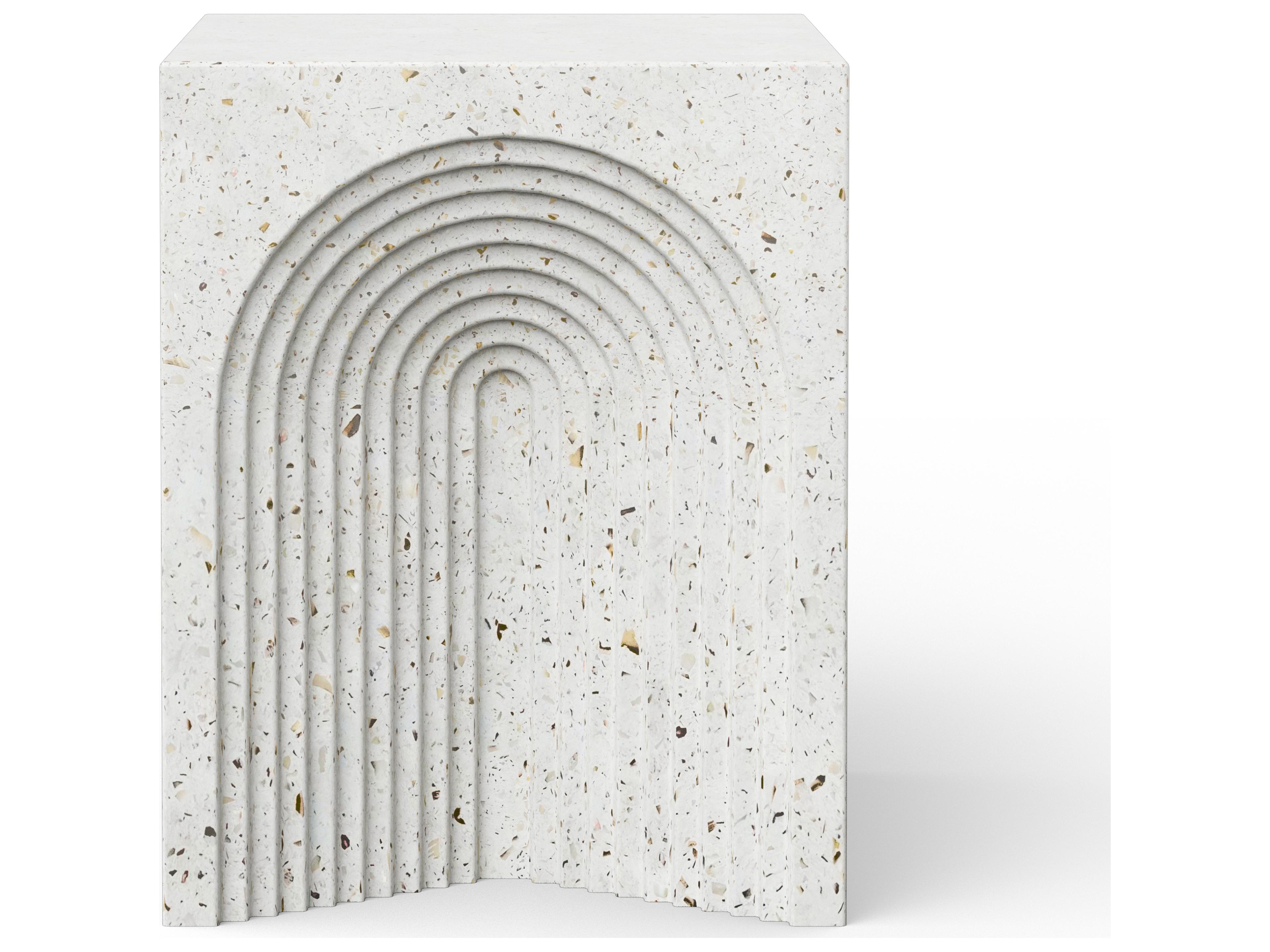 Mixx Ivory Terrazzo Concrete Bar Stool
