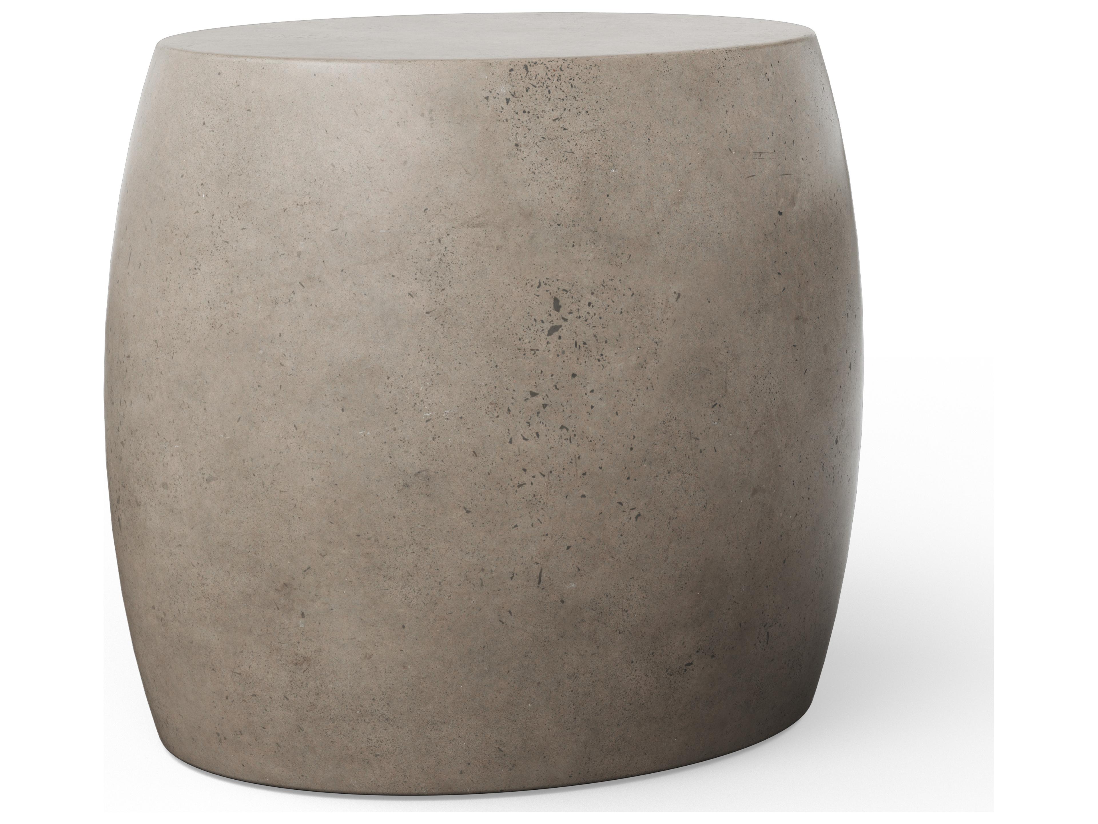 Urbia Outdoor Pebble Dark Grey Concrete Oval Garden Stool