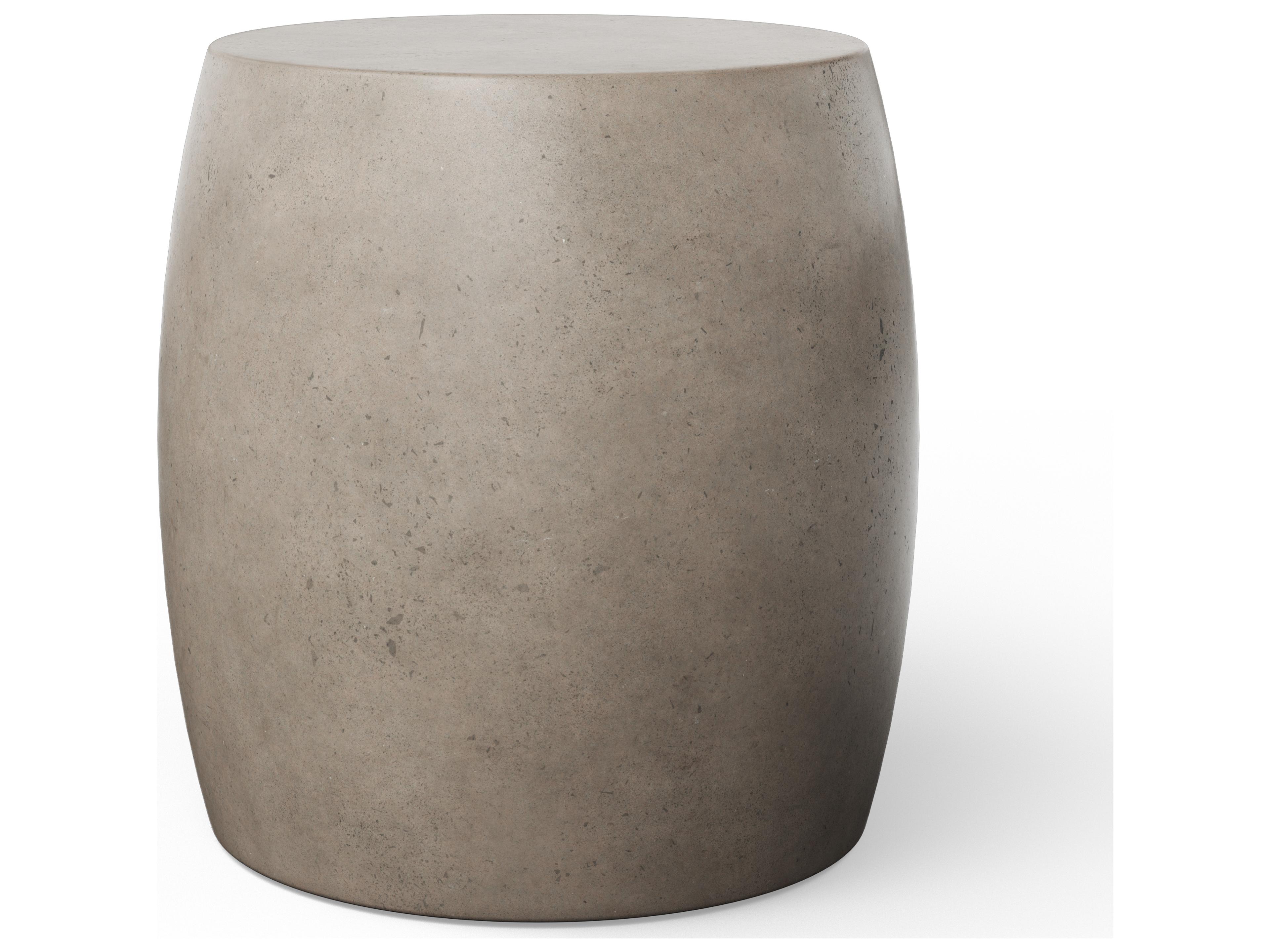 Urbia Outdoor Pebble Dark Grey Concrete Oval Garden Stool