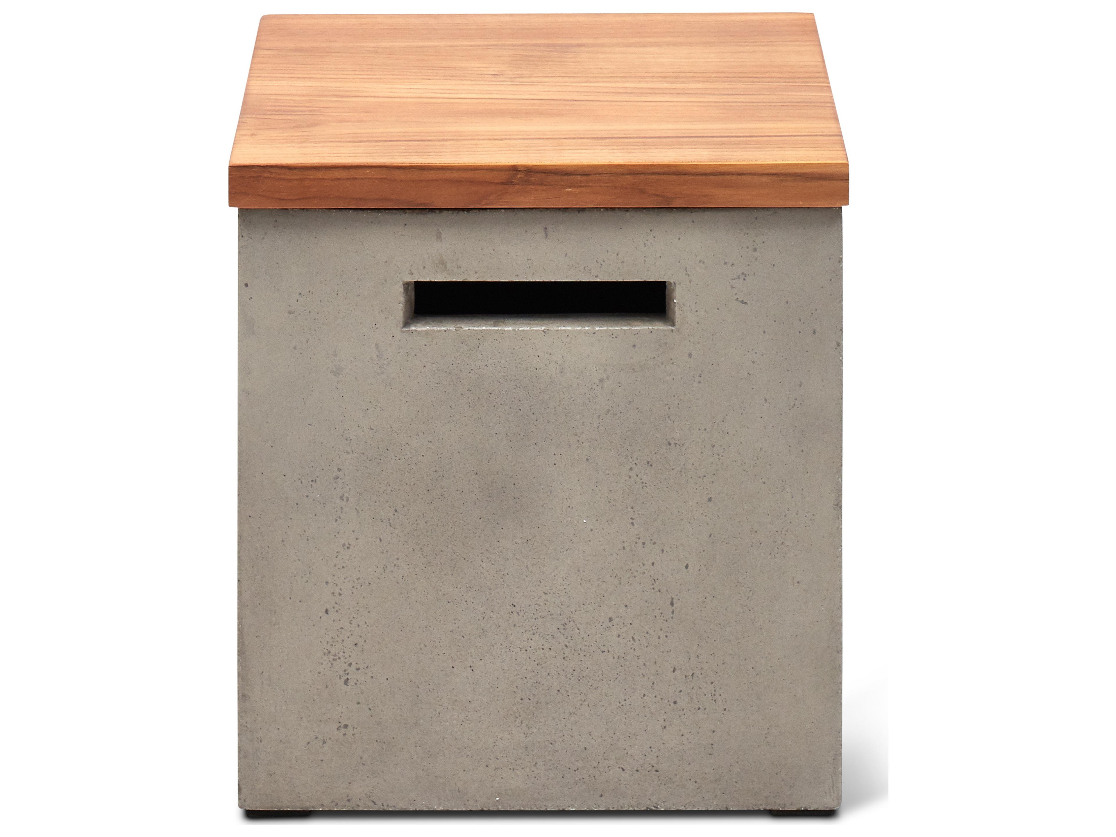 Urbia Outdoor Slat Dark Grey Garden Stool