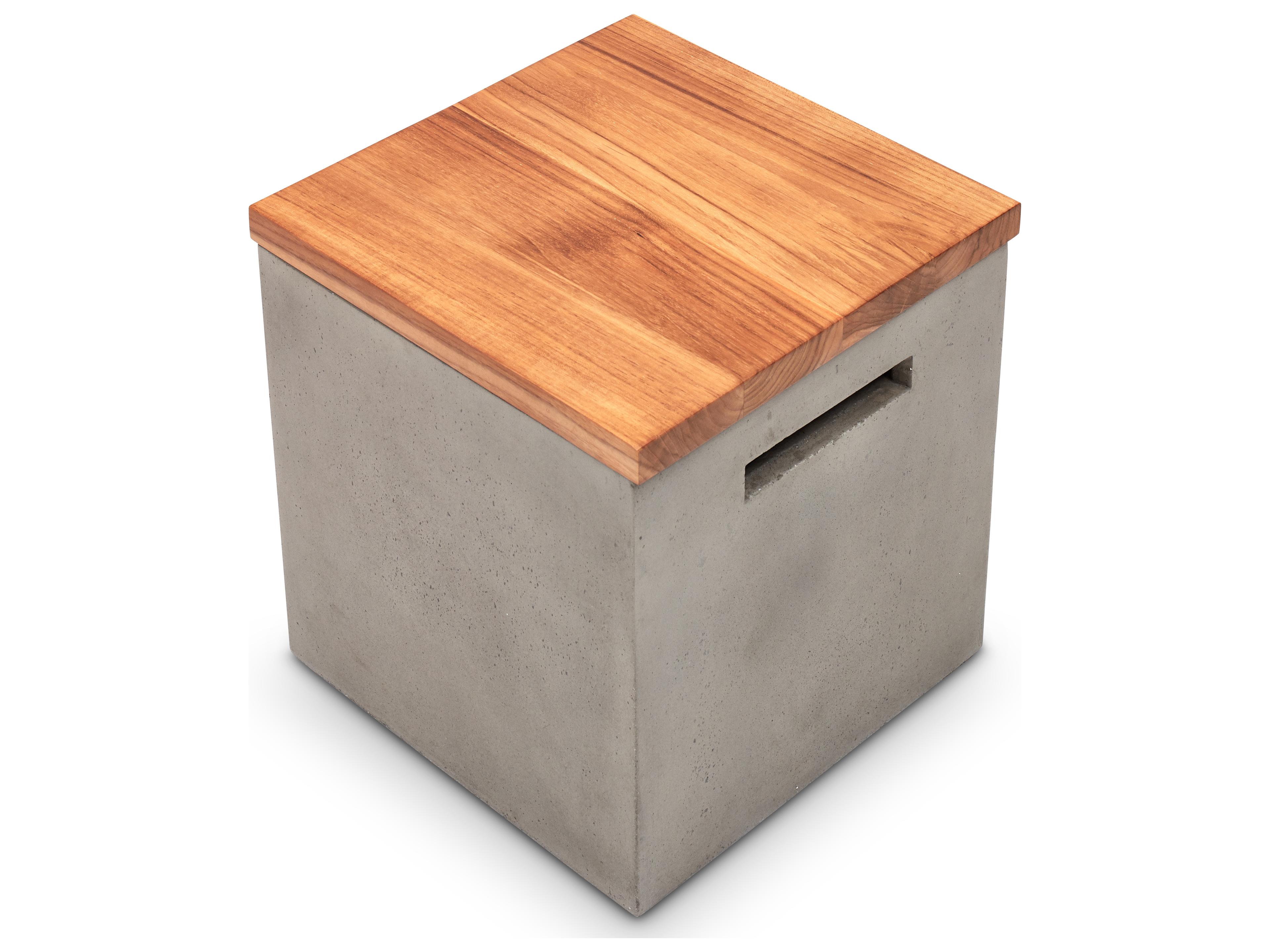 Urbia Outdoor Slat Dark Grey Garden Stool