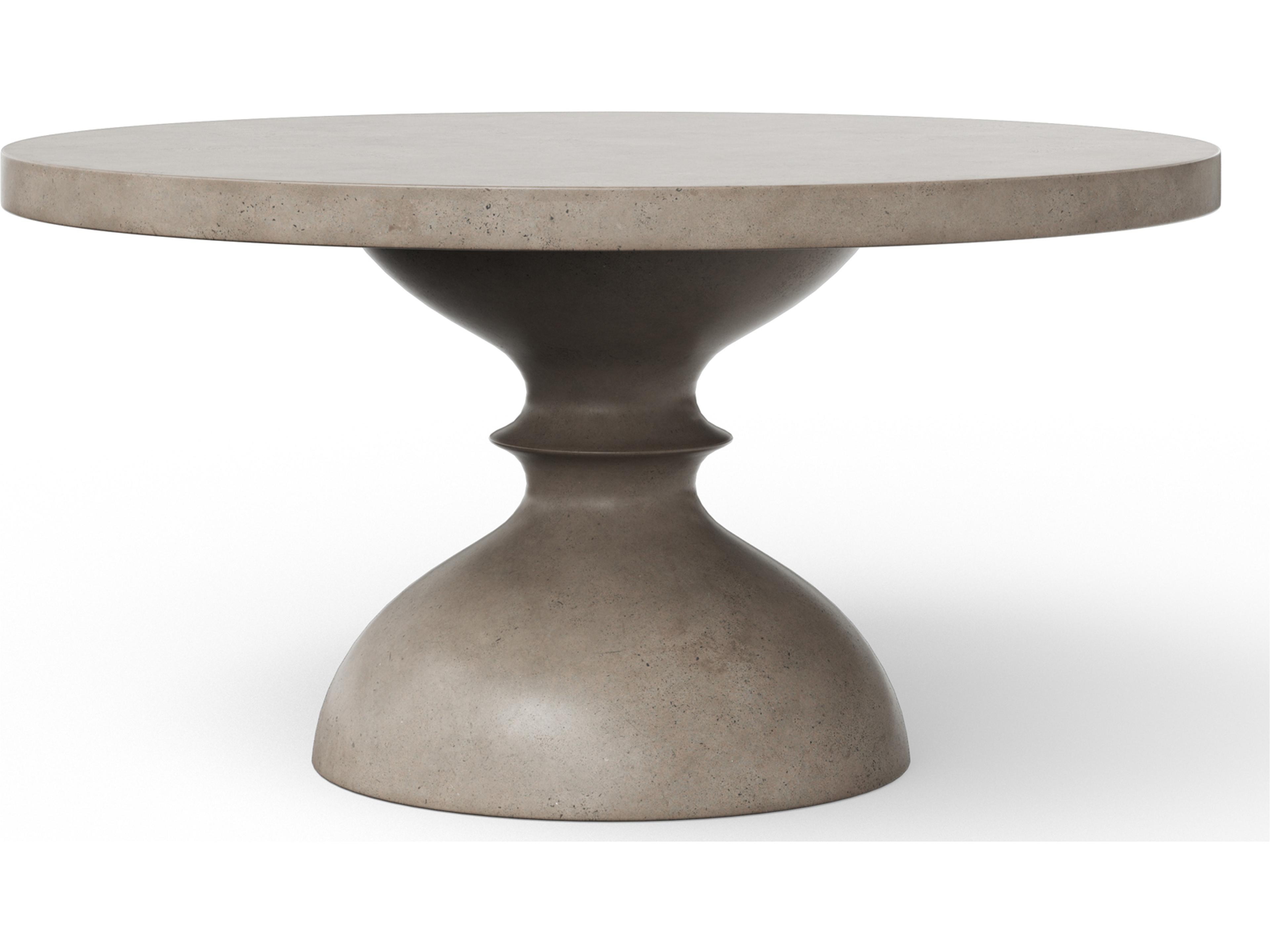 Spindle 59-Inch Round Concrete Dining Table
