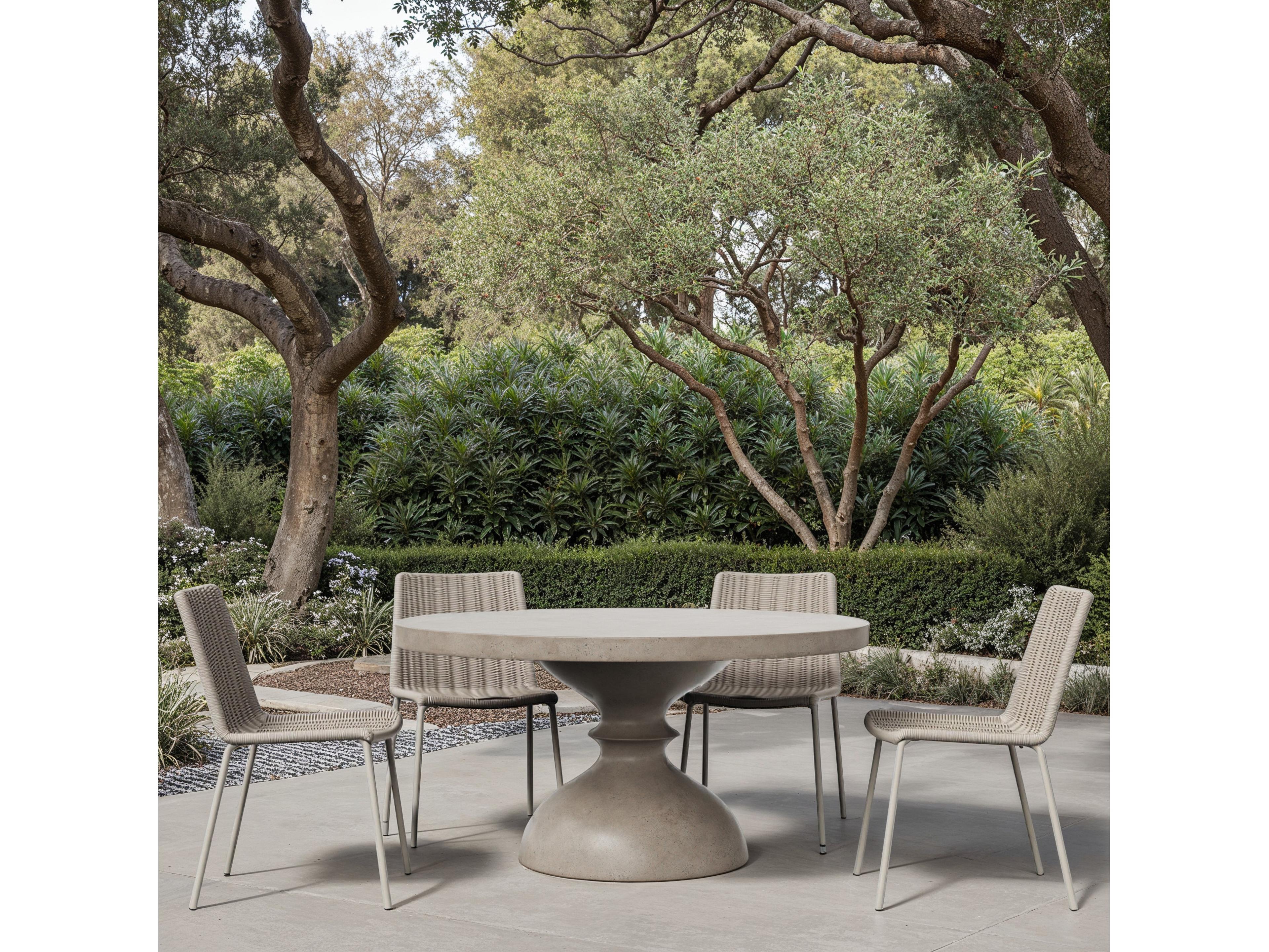 Urbia Outdoor Mixx Dark Grey Concrete Round Dining Table
