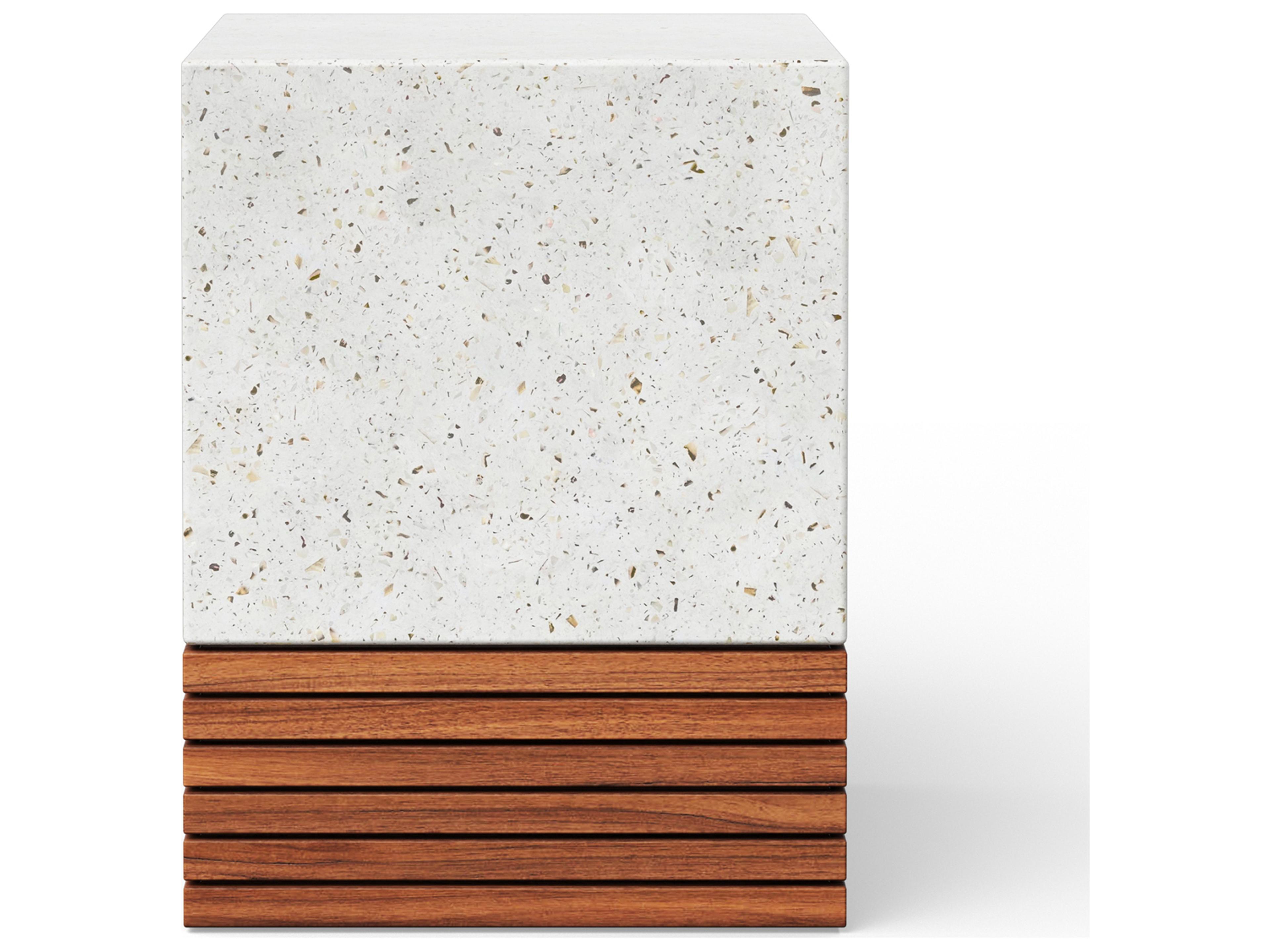 Mixx Ivory Terrazzo Natural Concrete Bar Stool