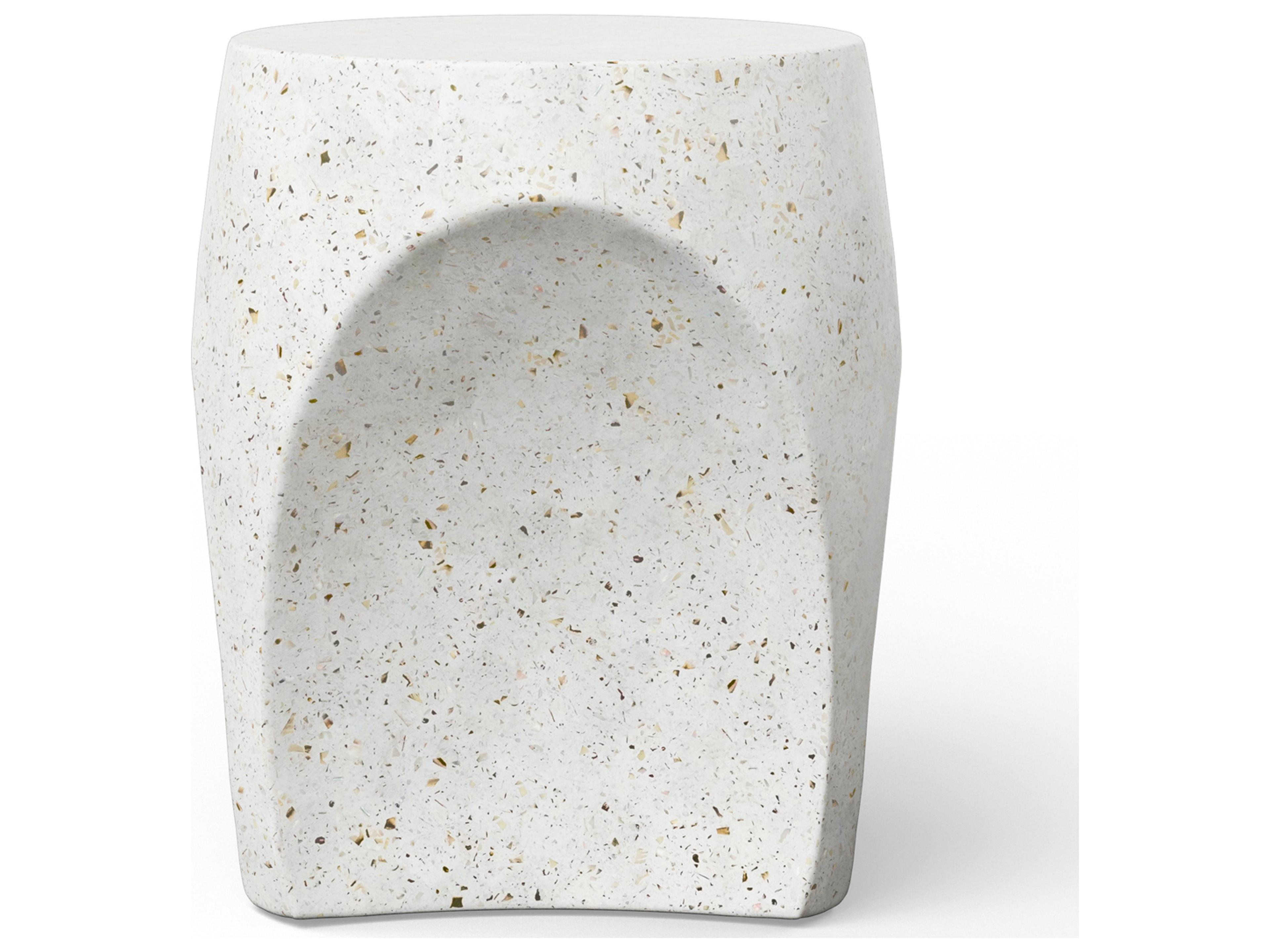 Mixx Ivory Terrazzo Concrete Bar Stool