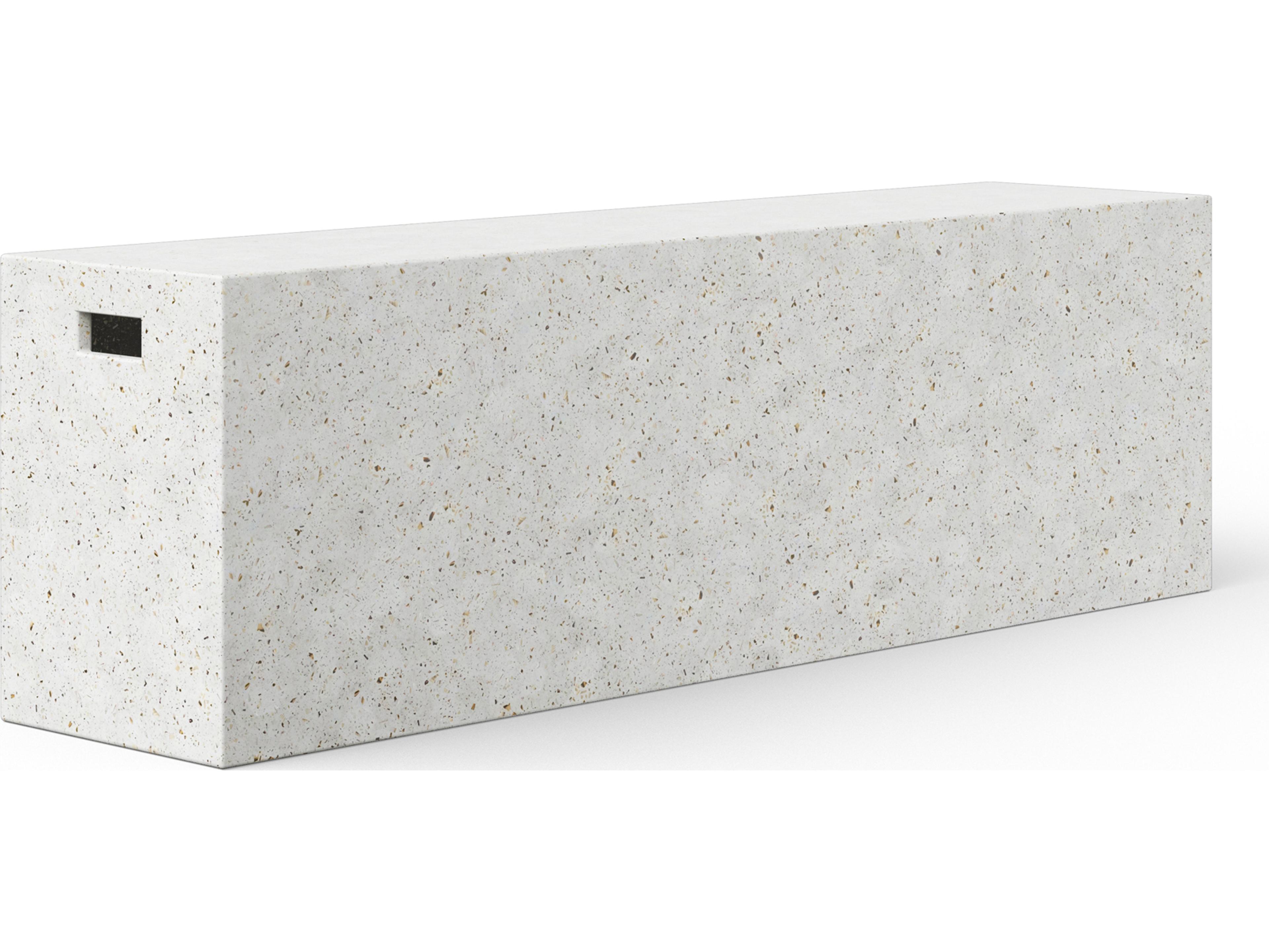 Urbia Outdoor Mixx Ivory Terrazzo Concrete Bench