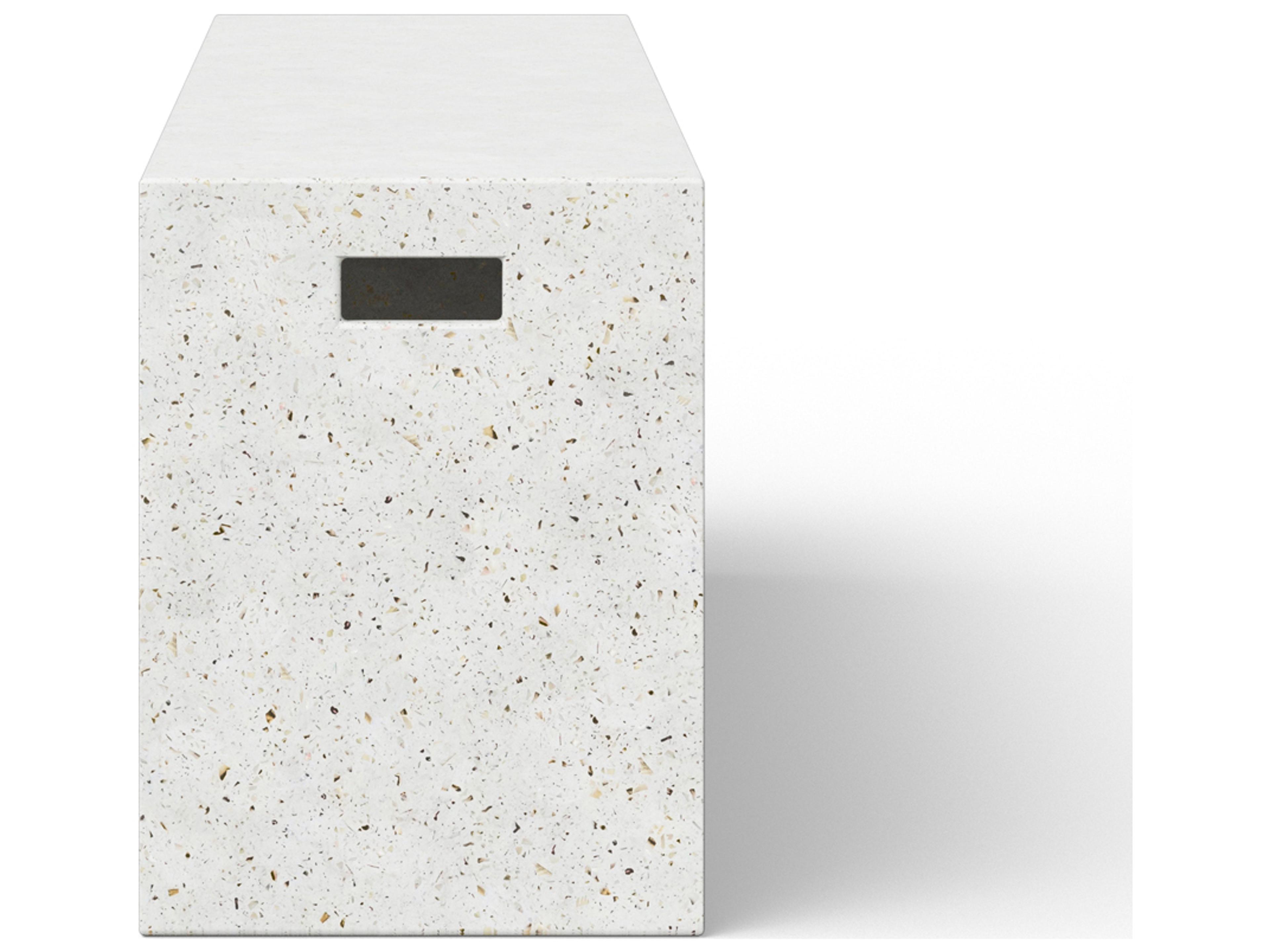 Urbia Outdoor Mixx Ivory Terrazzo Concrete Bench
