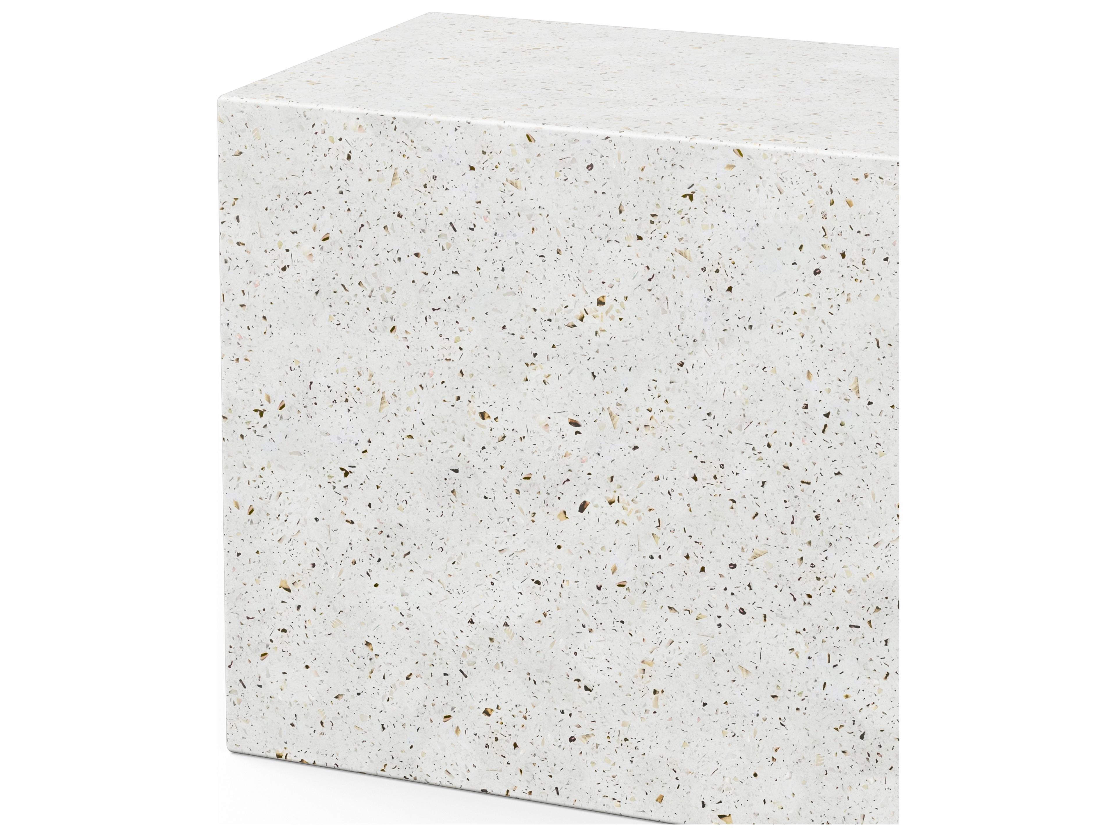 Urbia Outdoor Mixx Ivory Terrazzo Concrete Bench