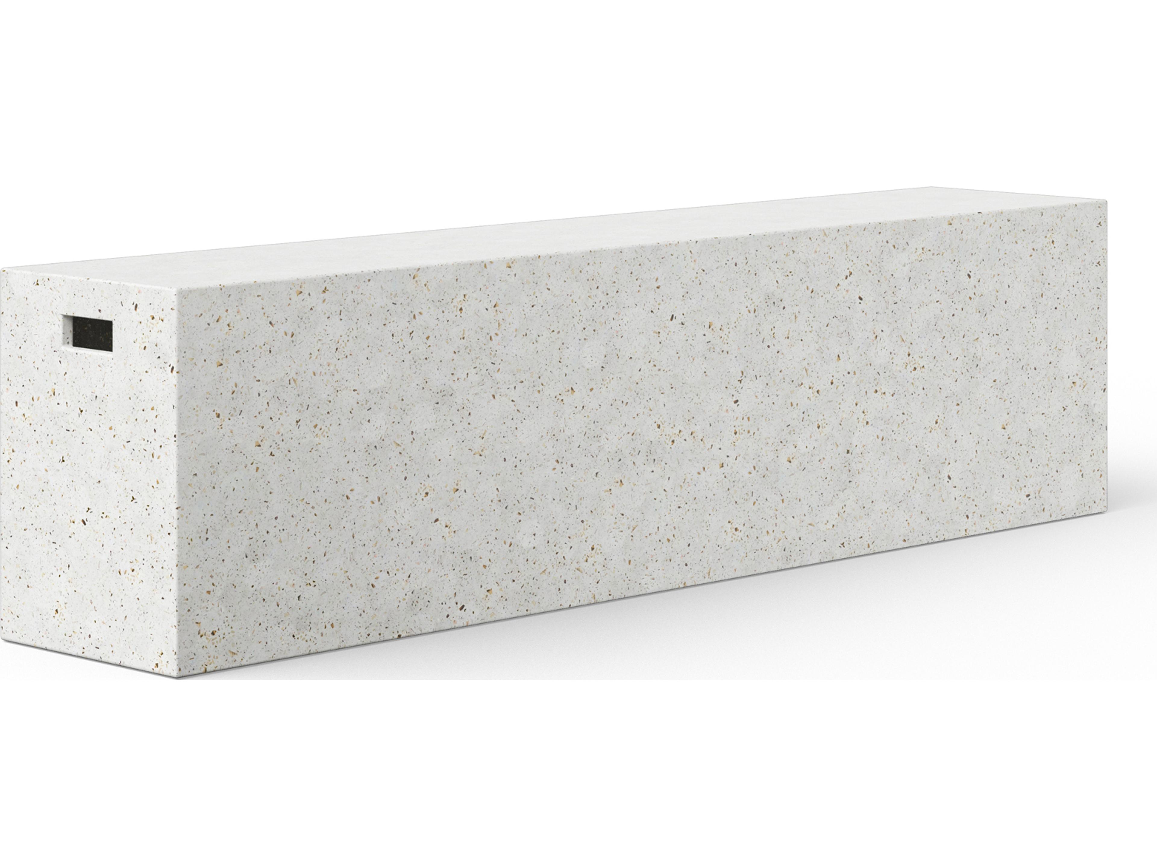 Urbia Outdoor Mixx Ivory Terrazzo Concrete Bench