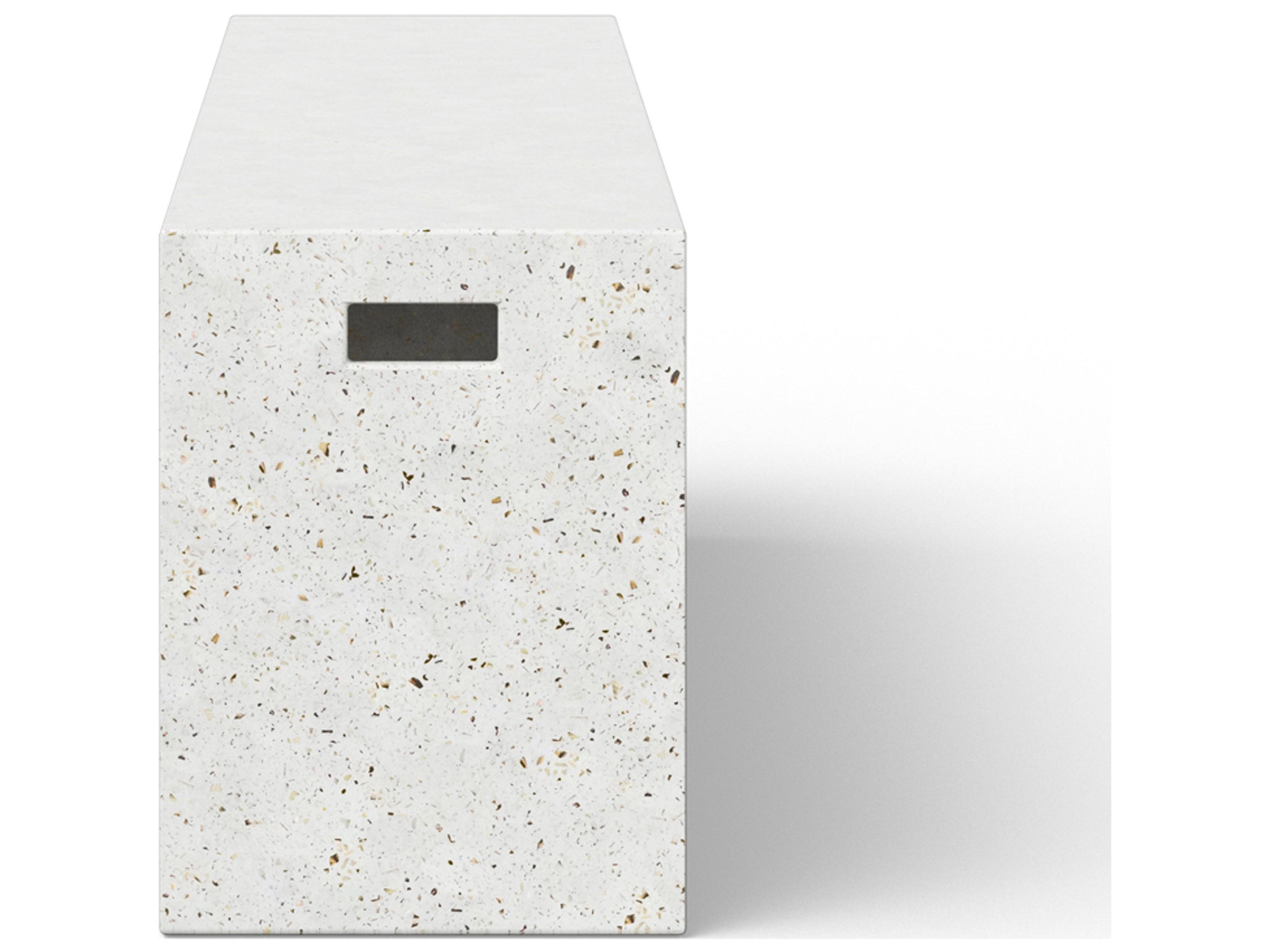 Urbia Outdoor Mixx Ivory Terrazzo Concrete Bench