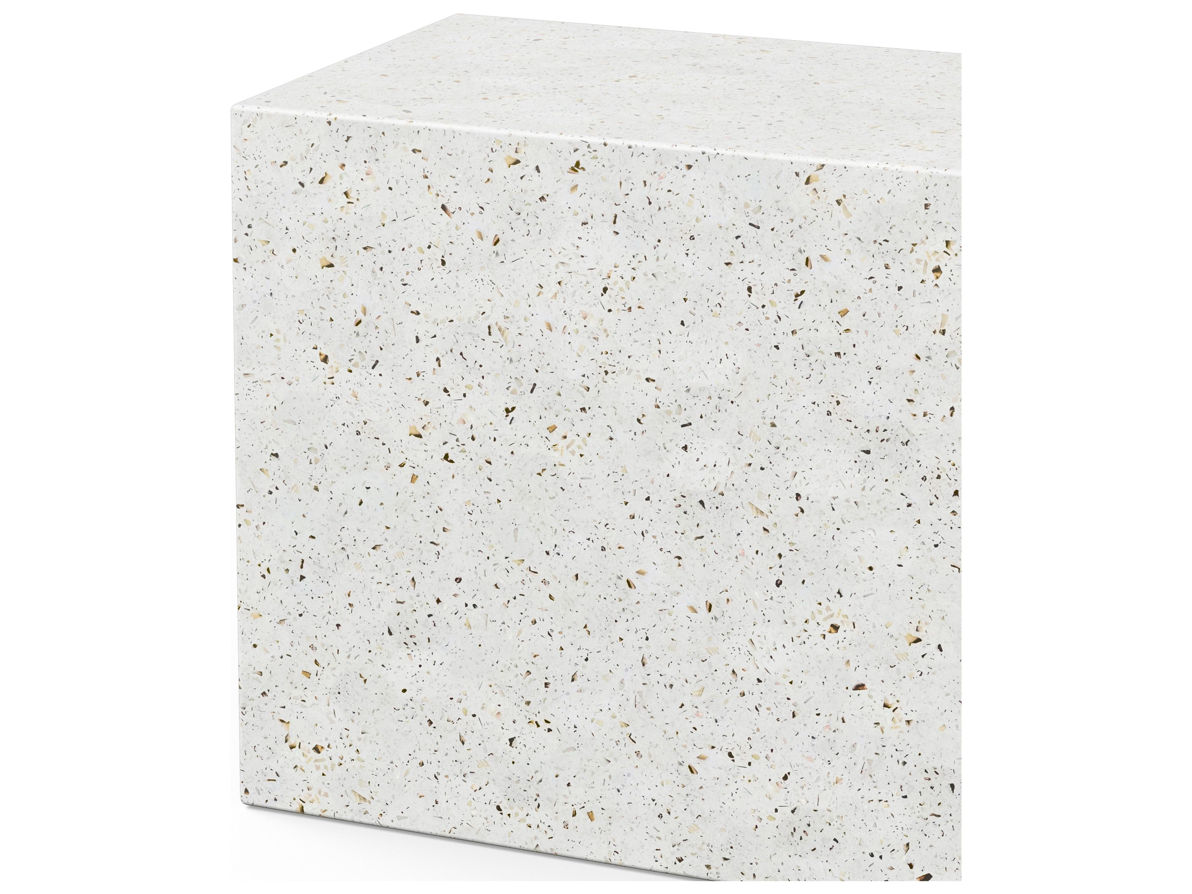 Urbia Outdoor Mixx Ivory Terrazzo Concrete Bench