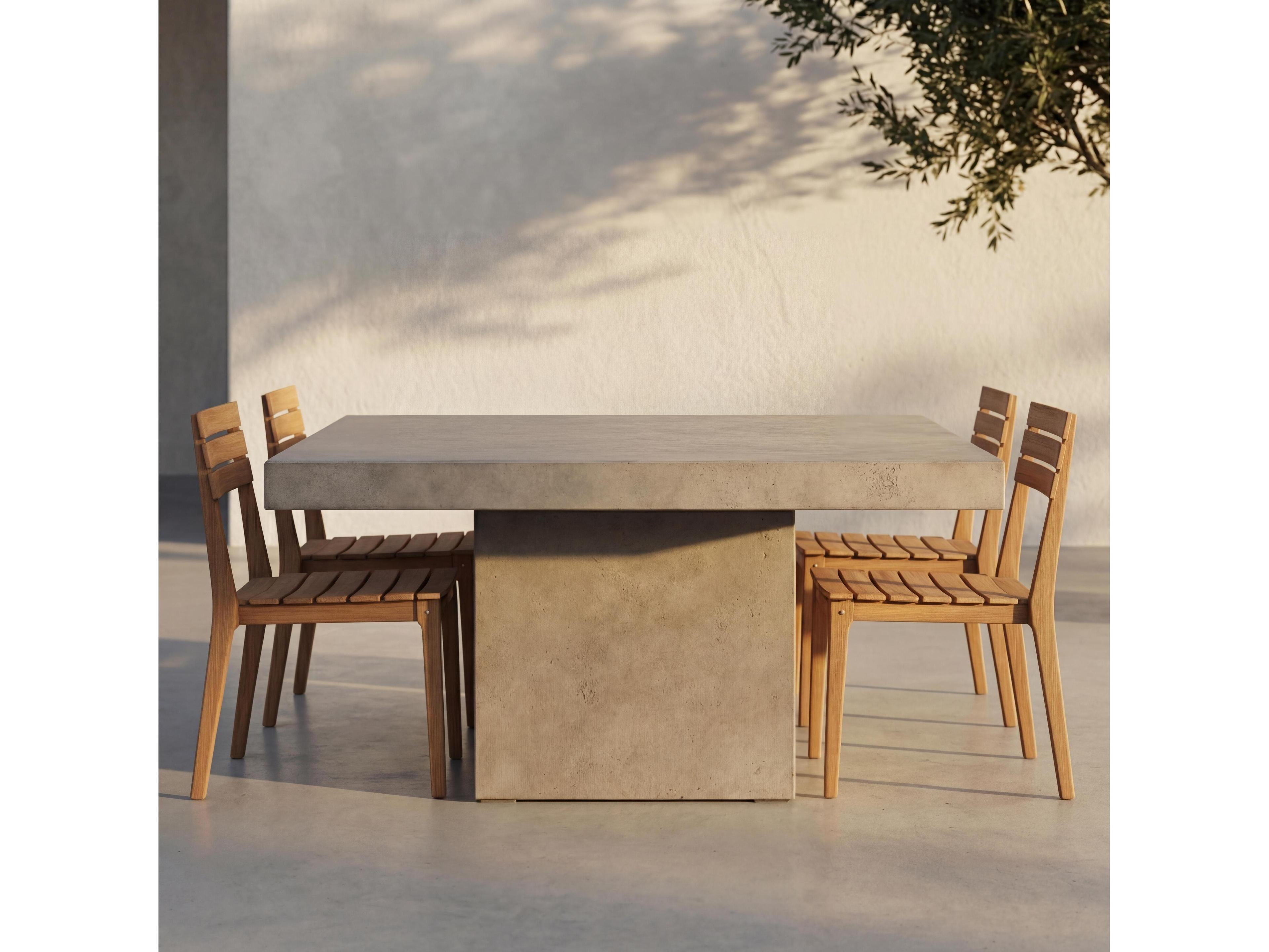 Urbia Outdoor Mixx Dark Grey Concrete Square Dining Table