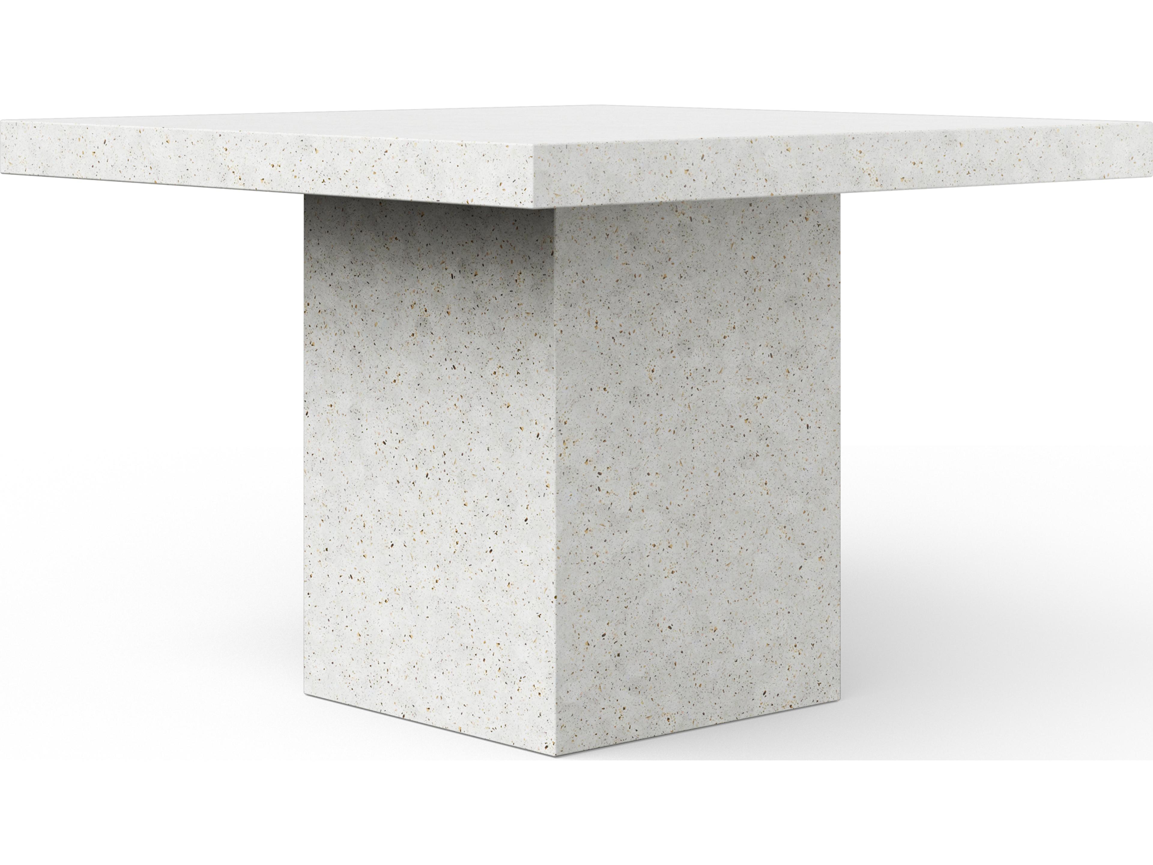 Urbia Outdoor Mixx Ivory Terrazzo Concrete Square Bar Table
