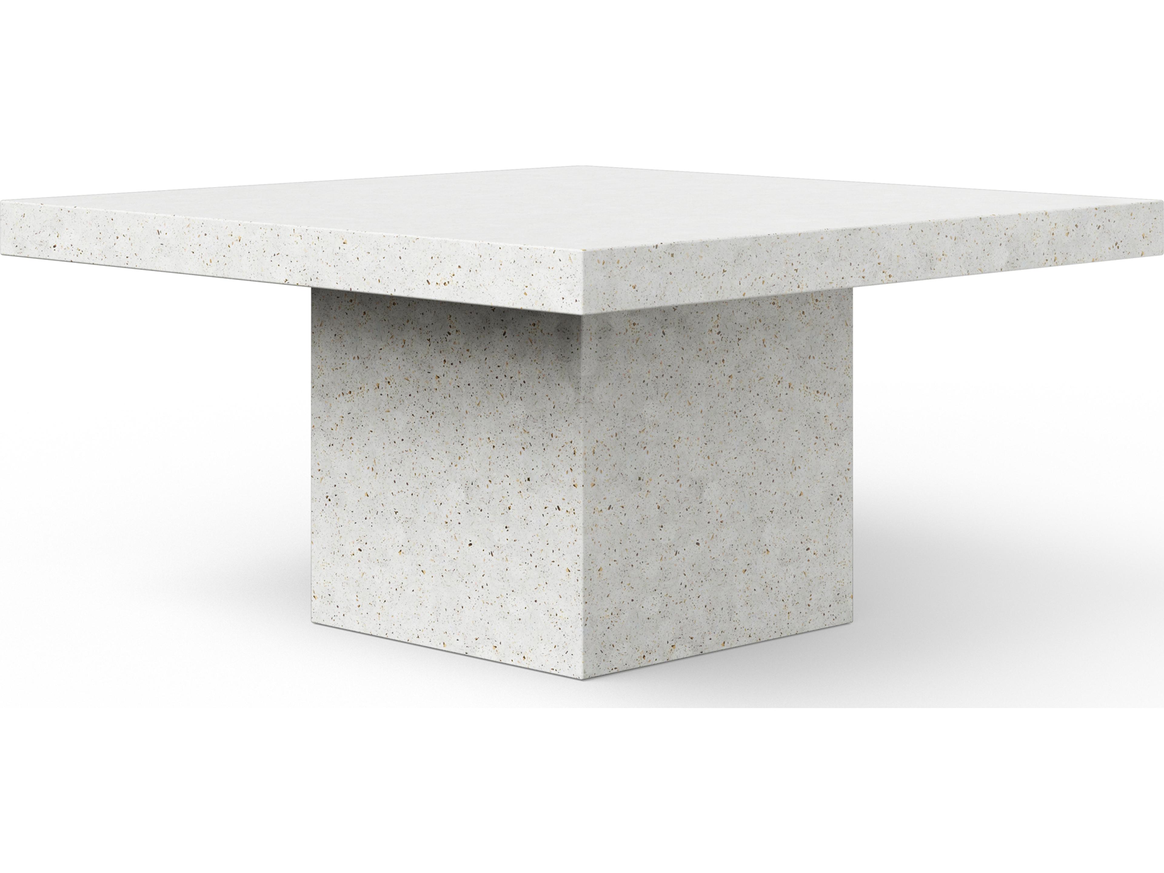 Urbia Outdoor Mixx Ivory Terrazzo Concrete Square Dining Table
