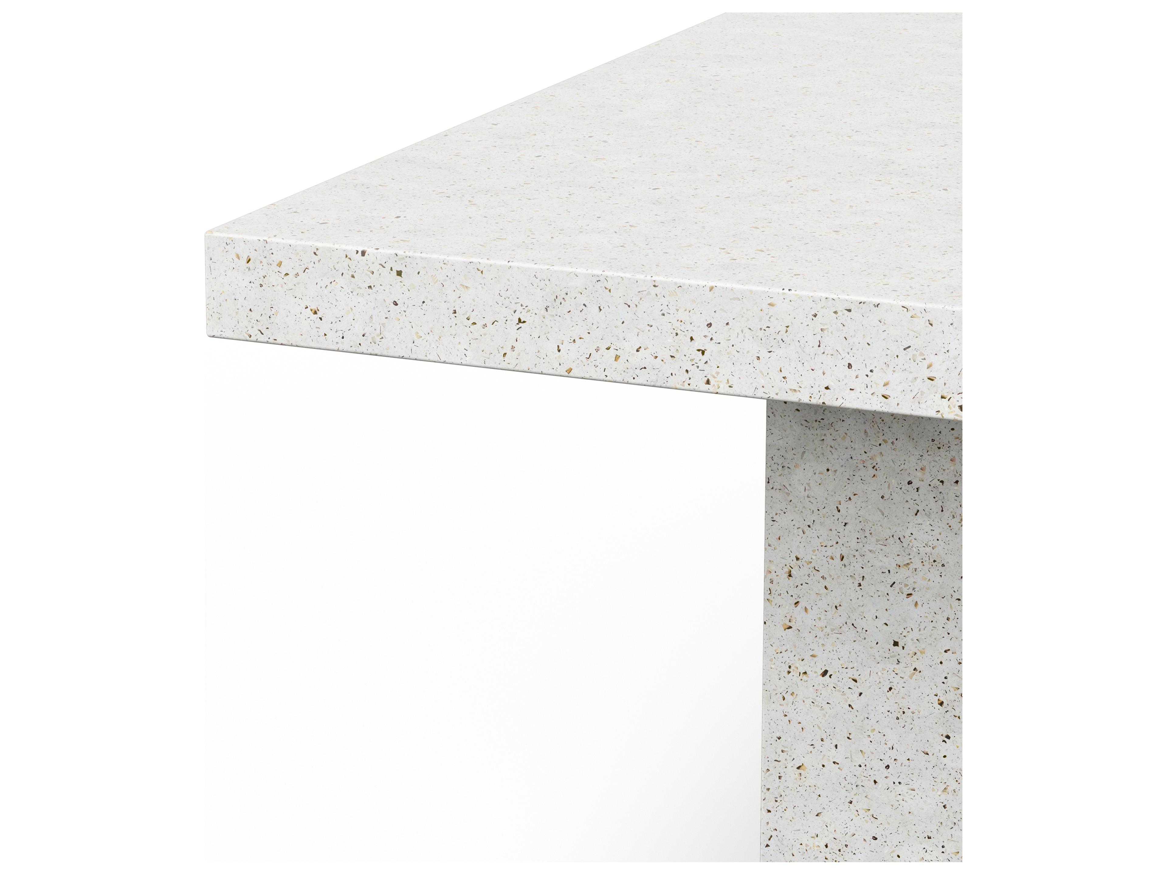 Urbia Outdoor Mixx Ivory Terrazzo Concrete Square Dining Table