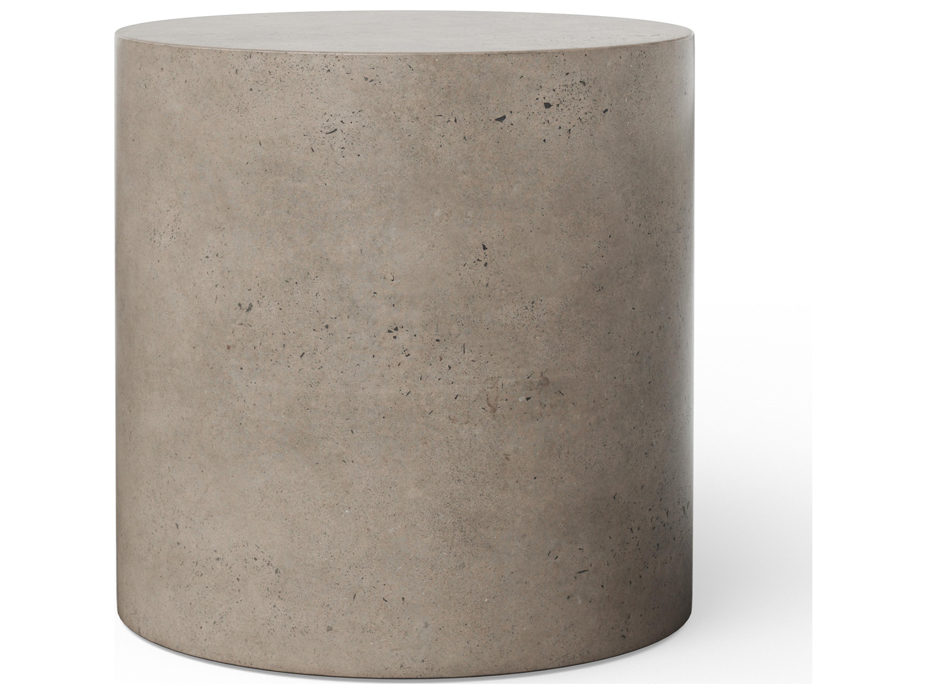 Urbia Outdoor Mixx Dark Grey Concrete Round End Table