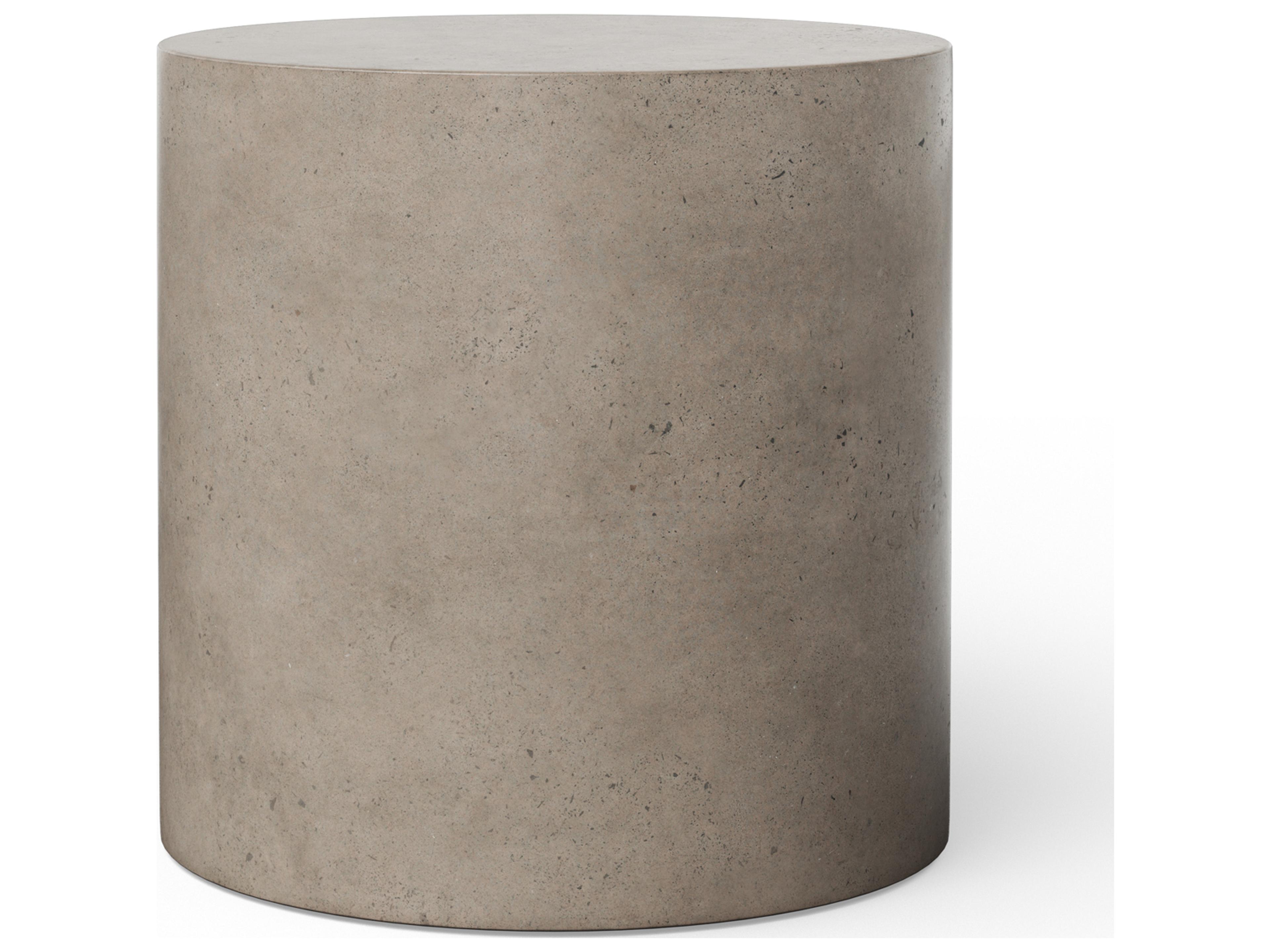Urbia Outdoor Mixx Dark Grey Concrete Round End Table