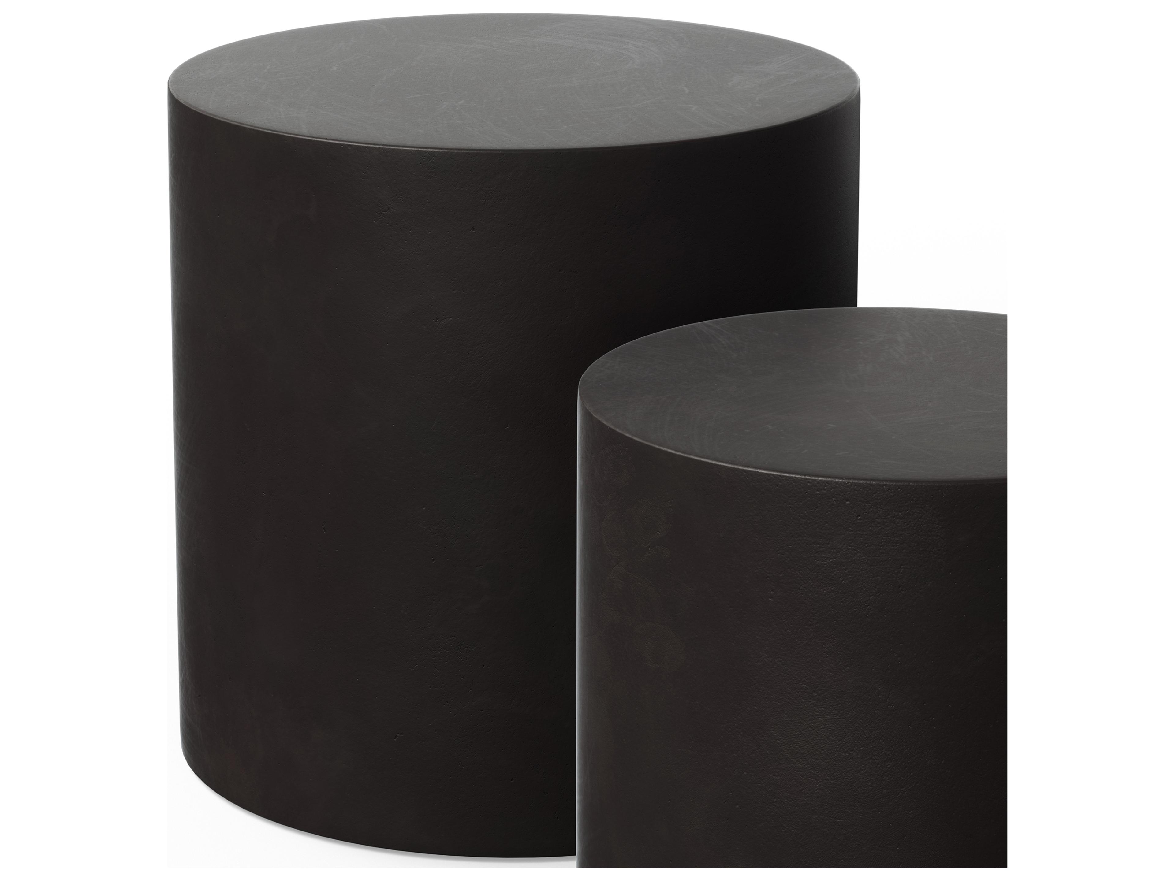 Urbia Outdoor Mixx Lava Concrete Round End Table