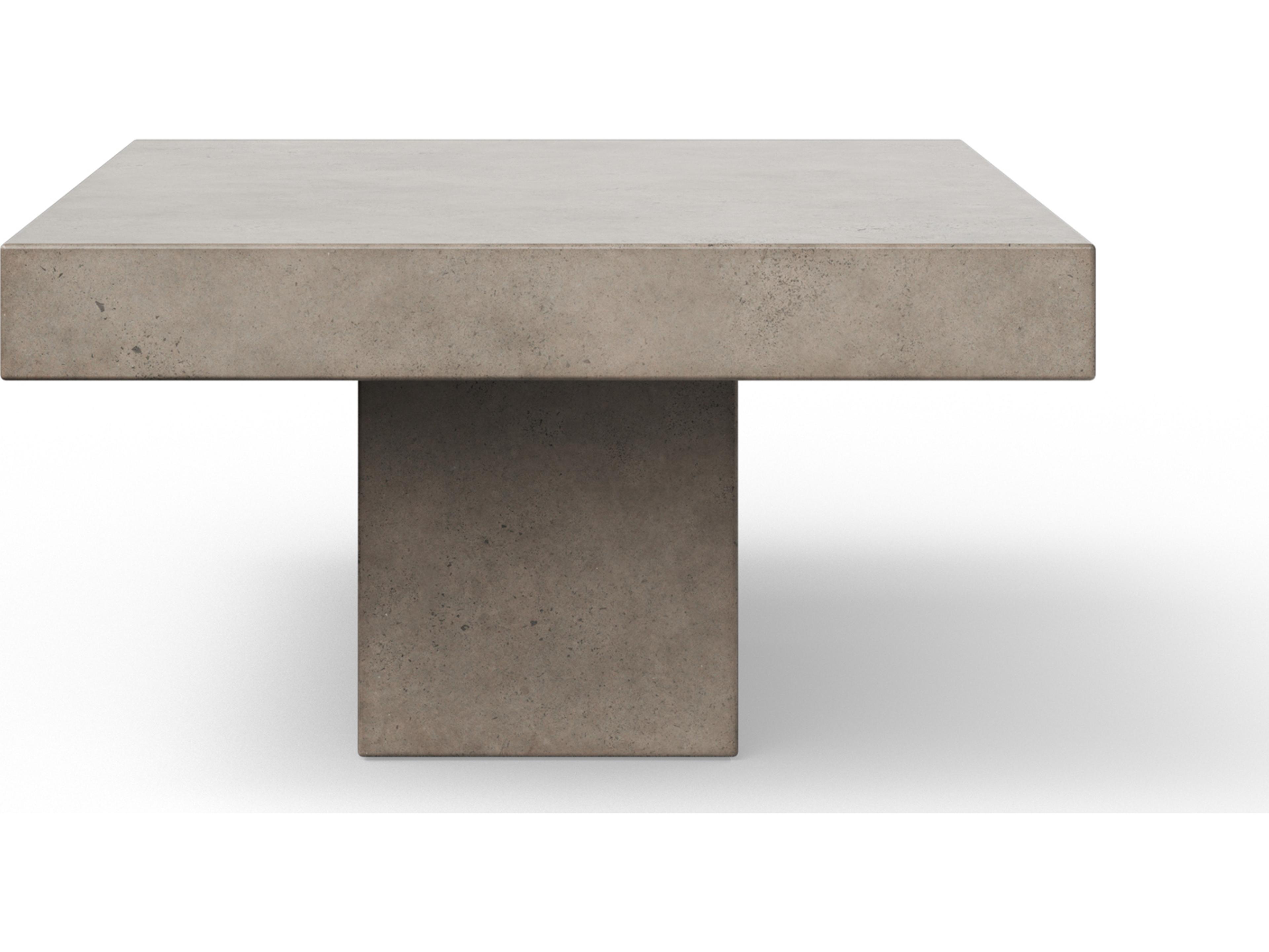 Urbia Outdoor Una Dark Grey Concrete Rectangular Coffee Table
