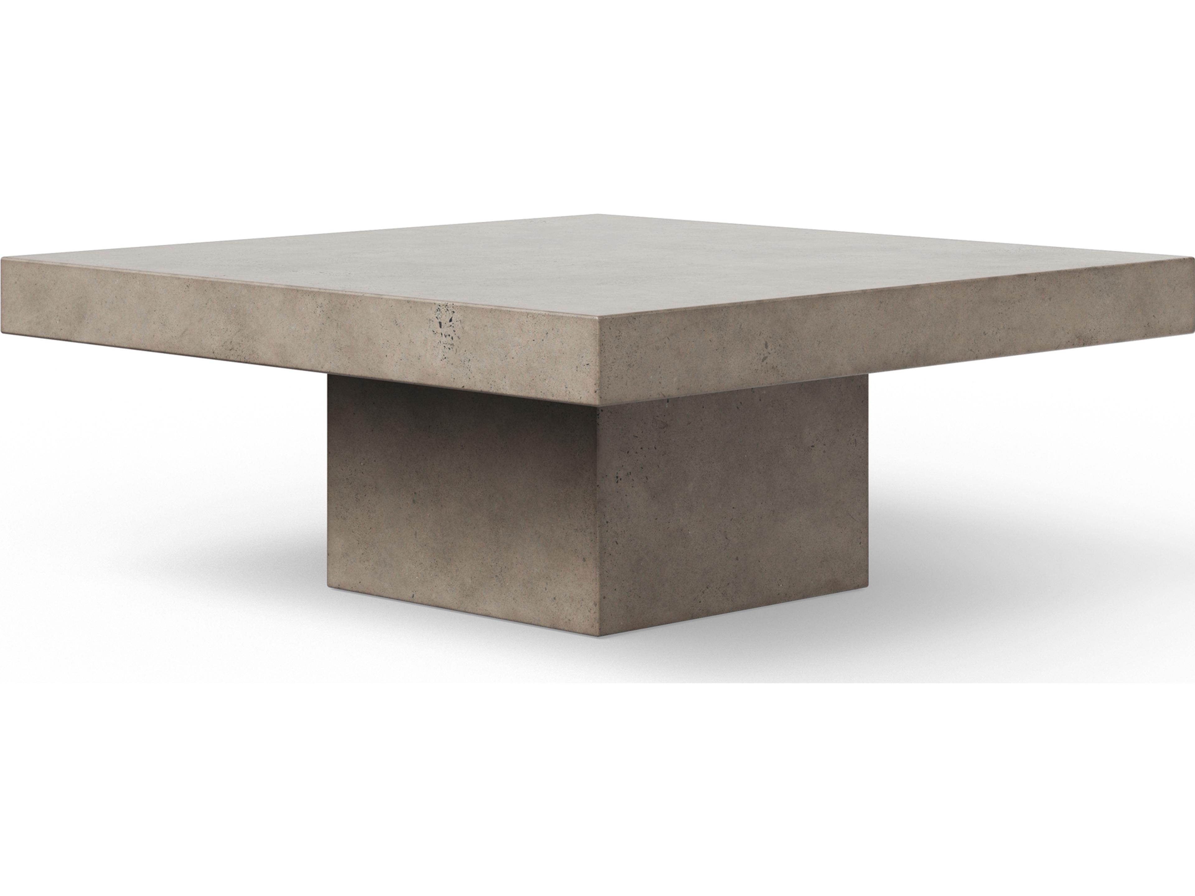Urbia Outdoor Una Dark Grey Concrete Rectangular Coffee Table