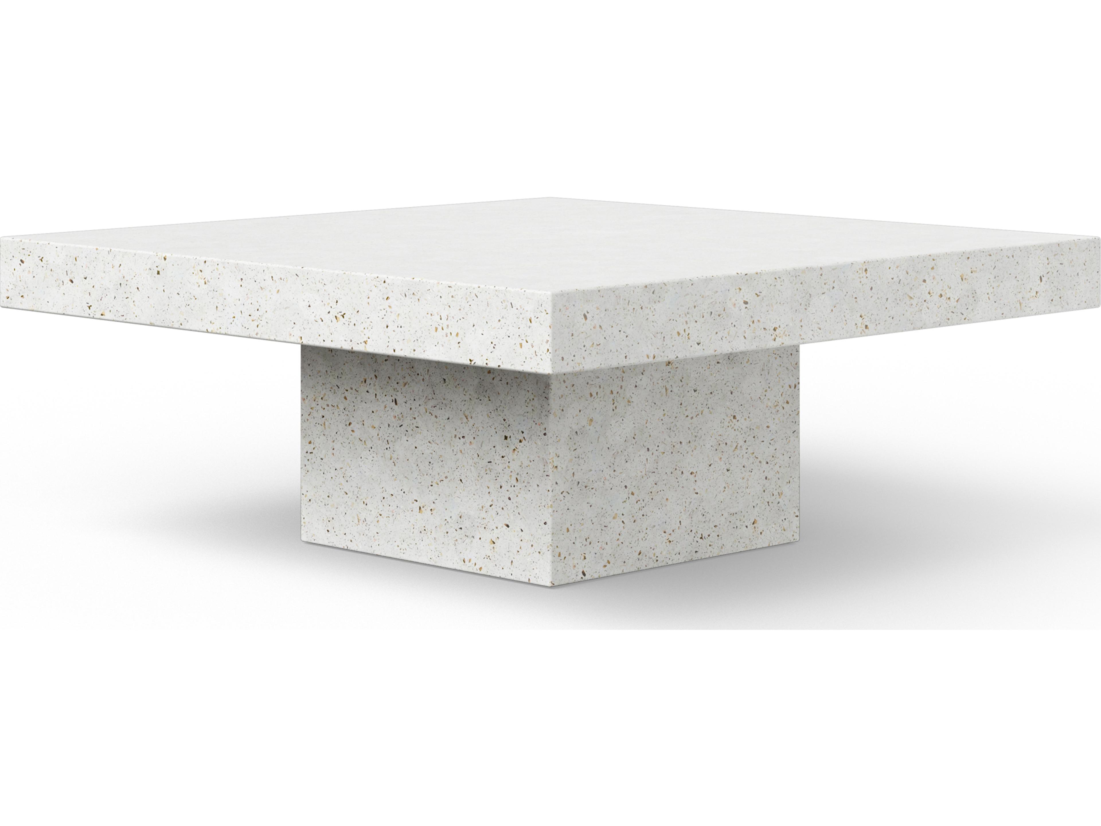 Urbia Outdoor Mixx Ivory Terrazzo Concrete Square Coffee Table