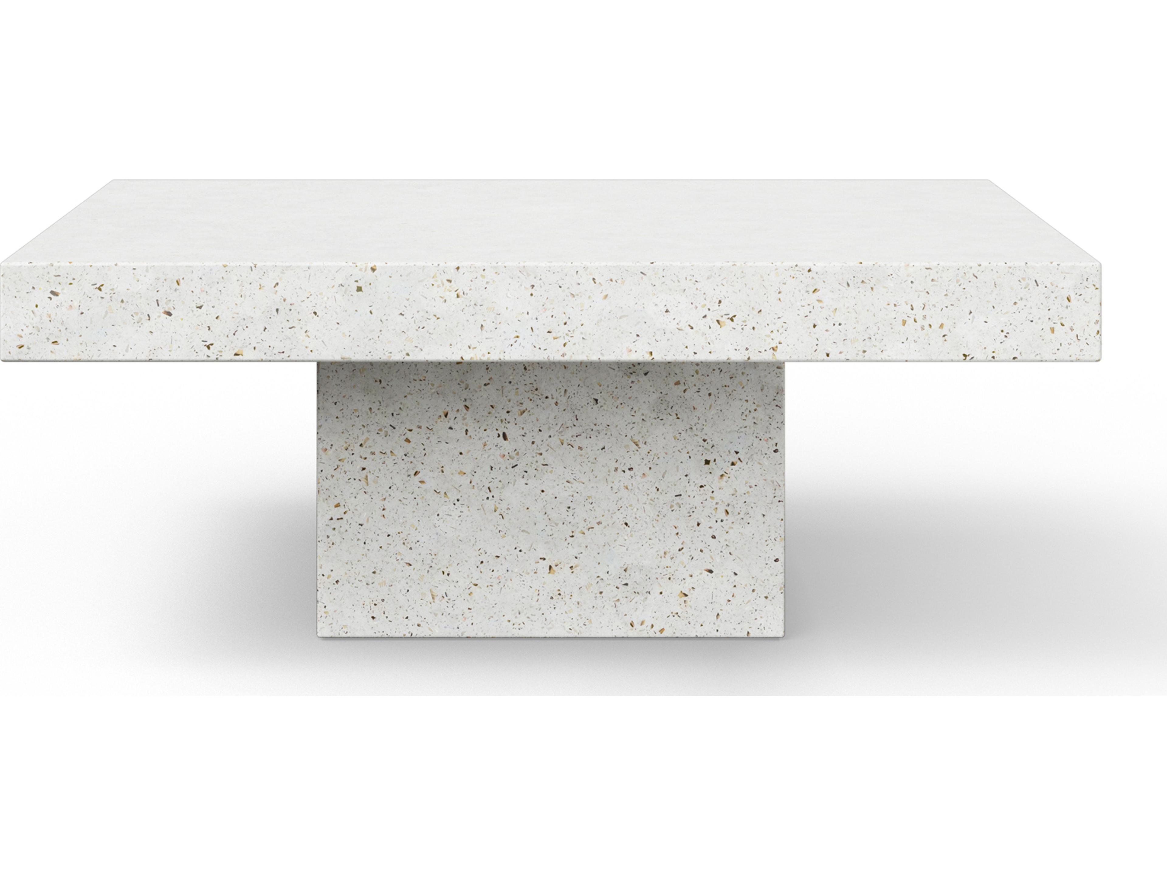 Urbia Outdoor Mixx Ivory Terrazzo Concrete Square Coffee Table