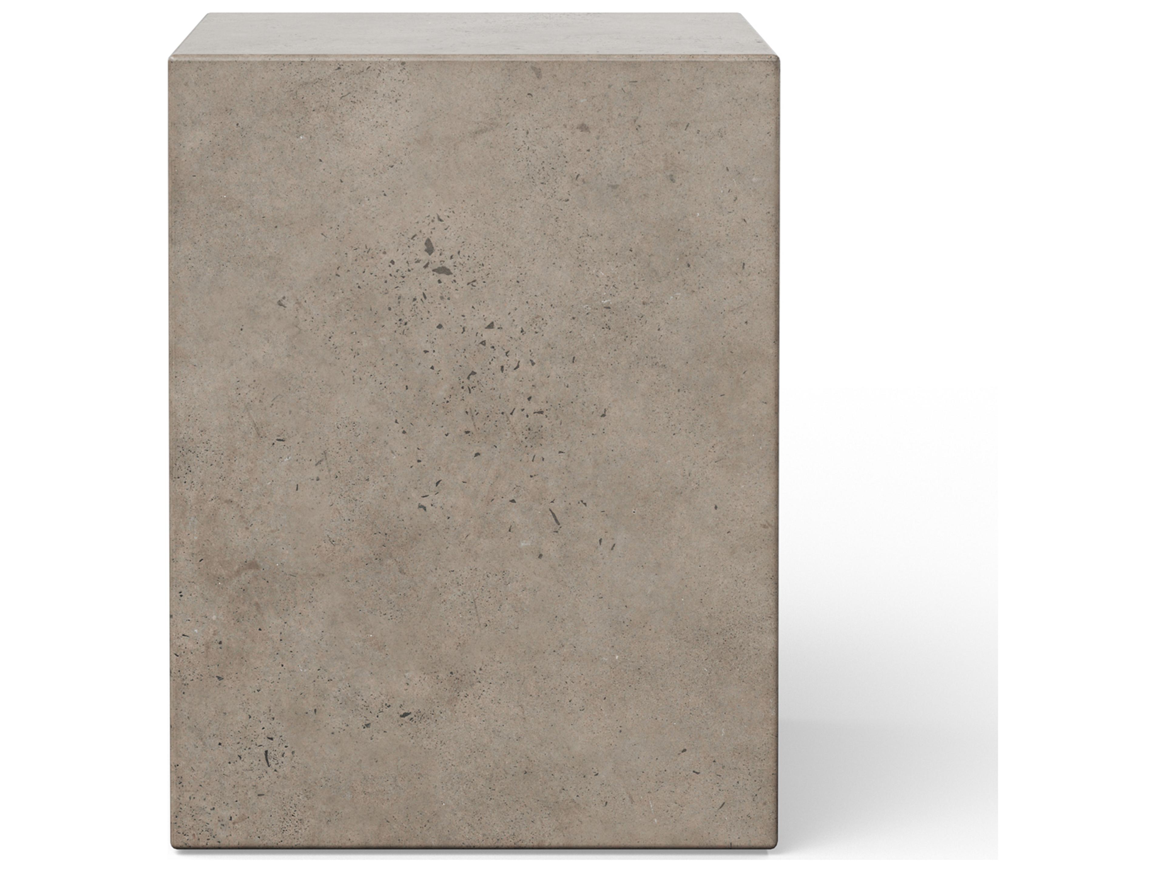 Urbia Outdoor Una Dark Grey Concrete Garden Stool