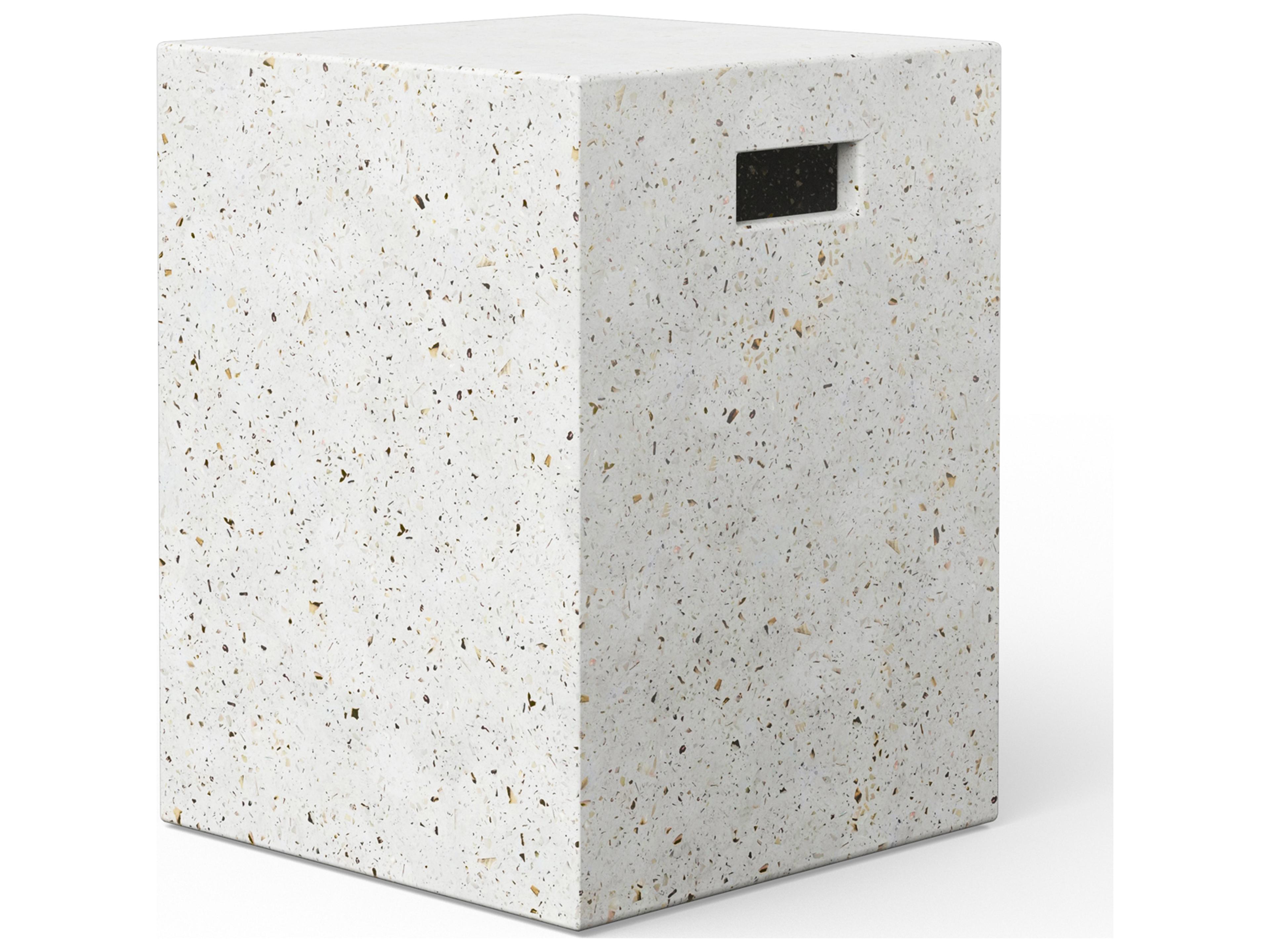 Mixx Ivory Terrazzo Concrete Garden Stool