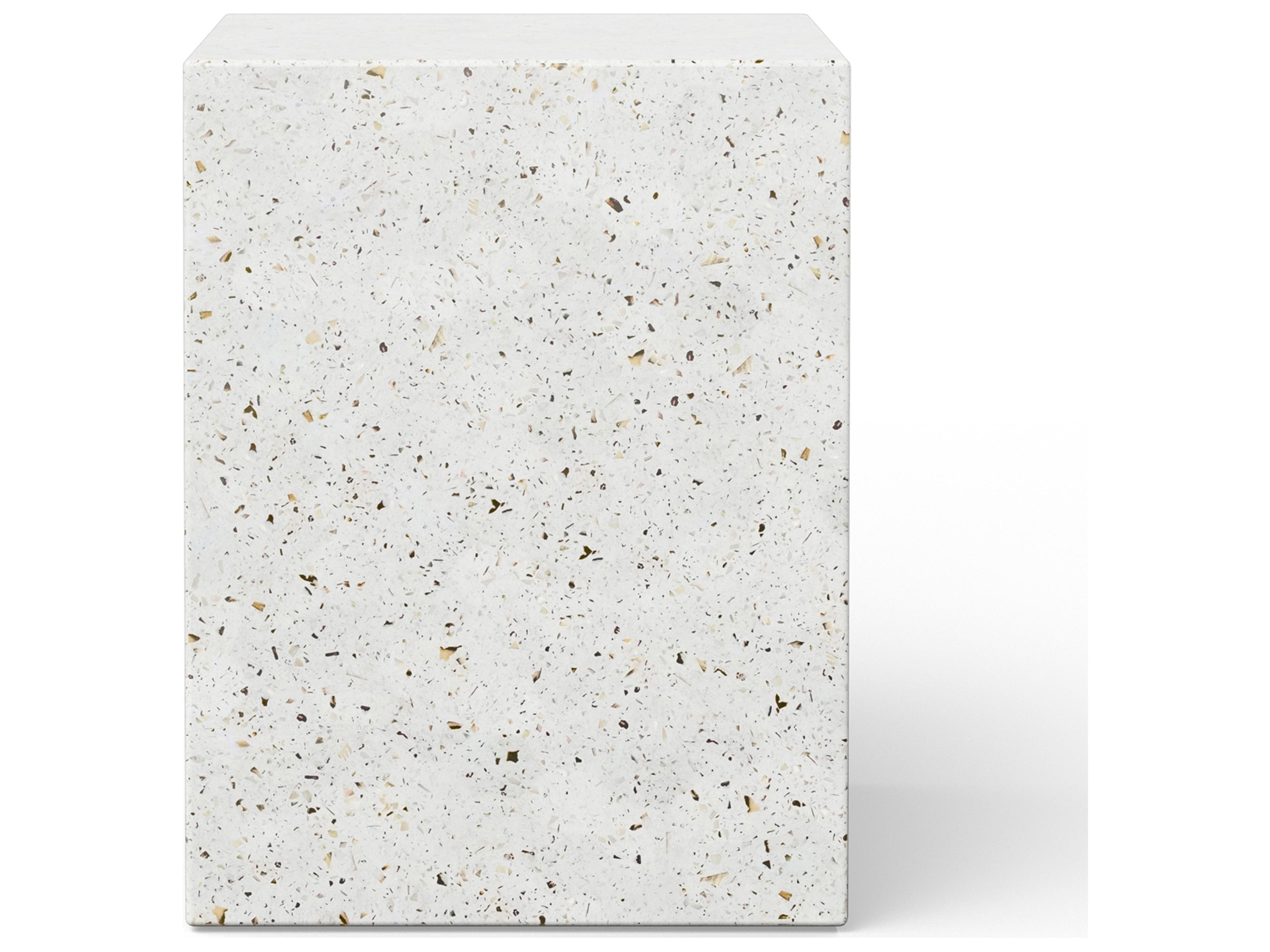 Urbia Outdoor Mixx Ivory Terrazzo Concrete Garden Stool