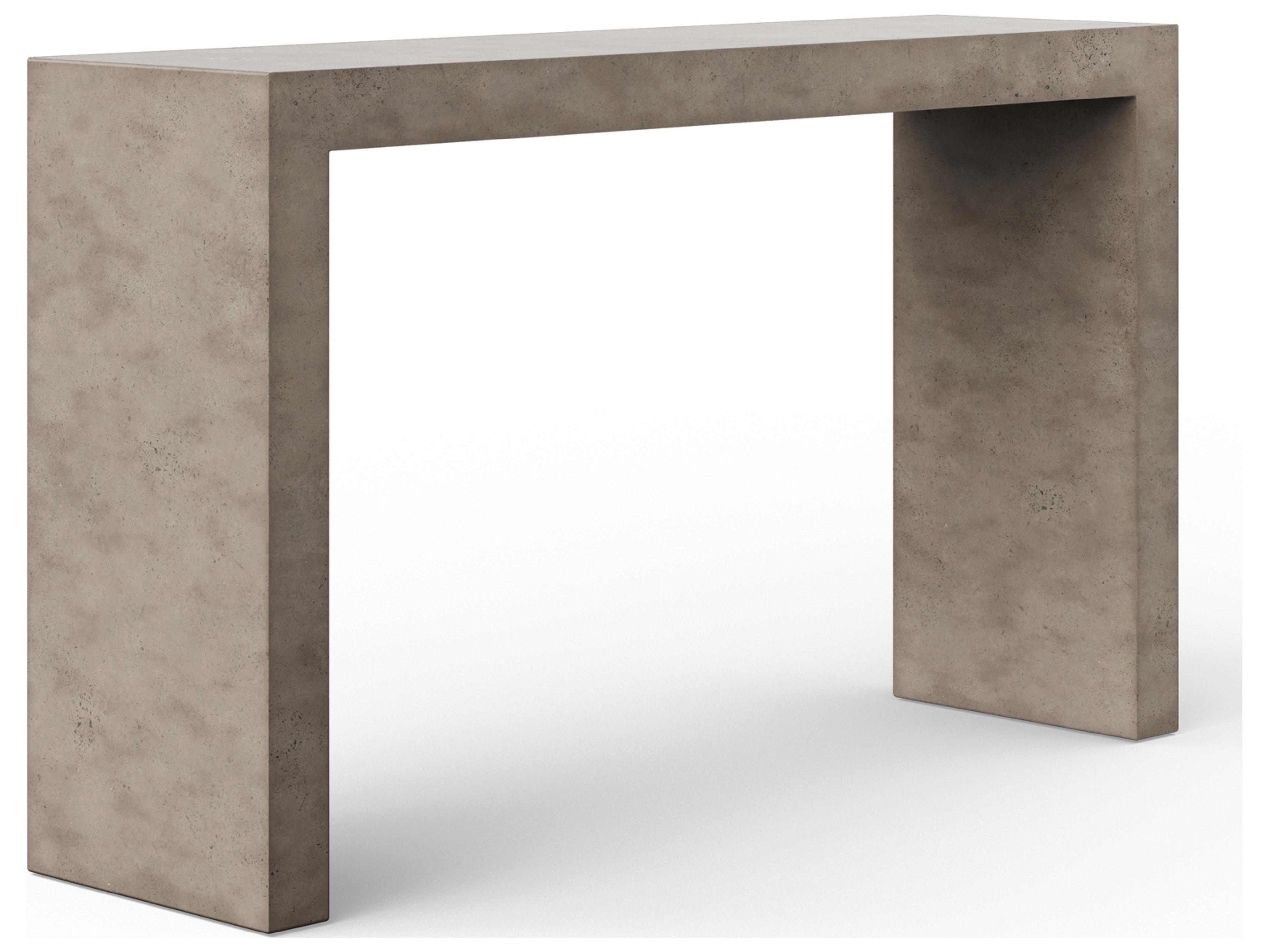 Urbia Outdoor Mixx Dark Grey Concrete Rectangular Console Table
