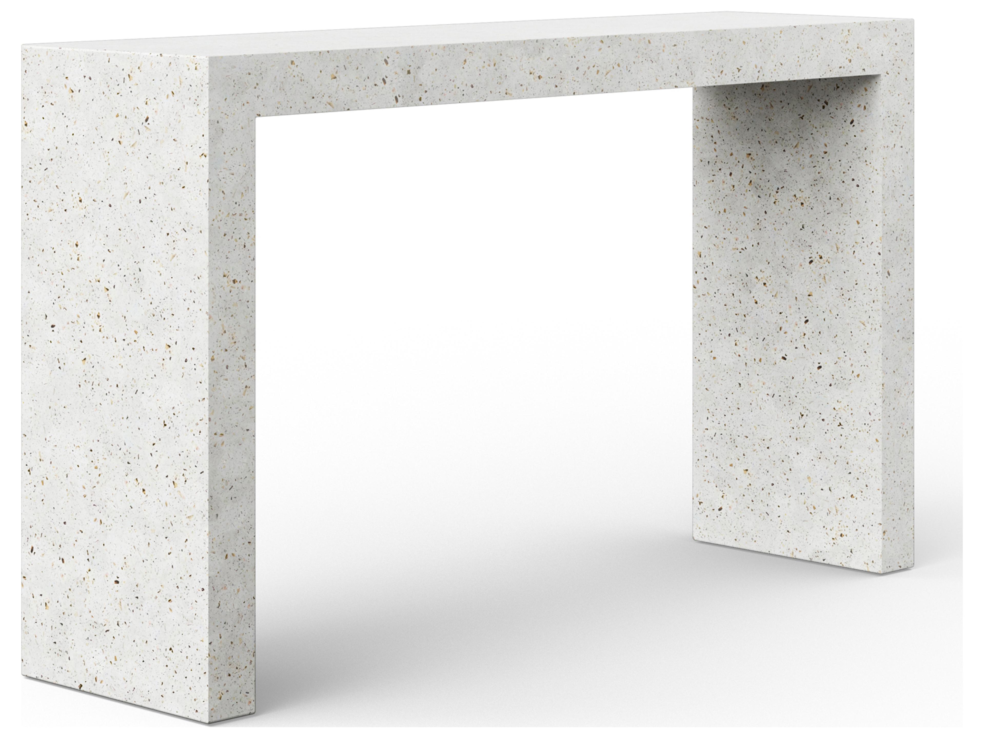 Urbia Outdoor Mixx Ivory Terrazzo Concrete Rectangular Console Table