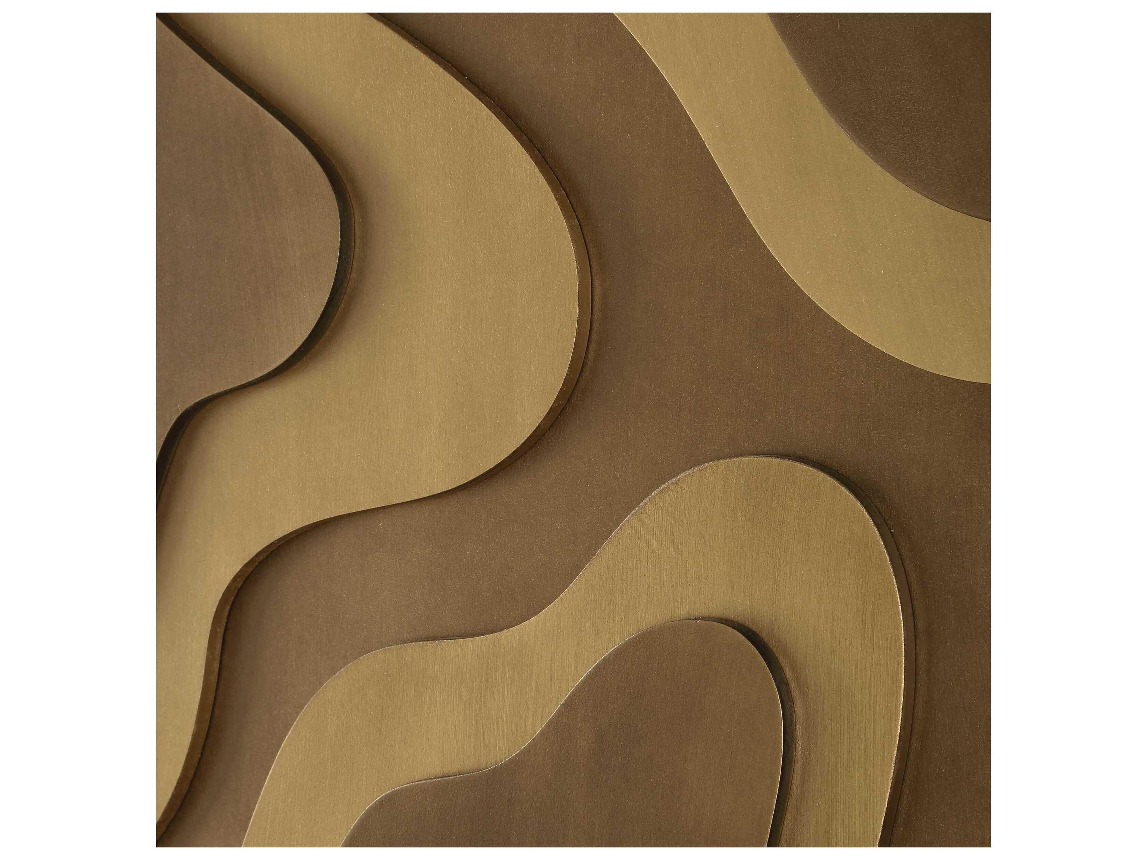 Uttermost Golden Terrain Wooden Wall Decor Set of 2