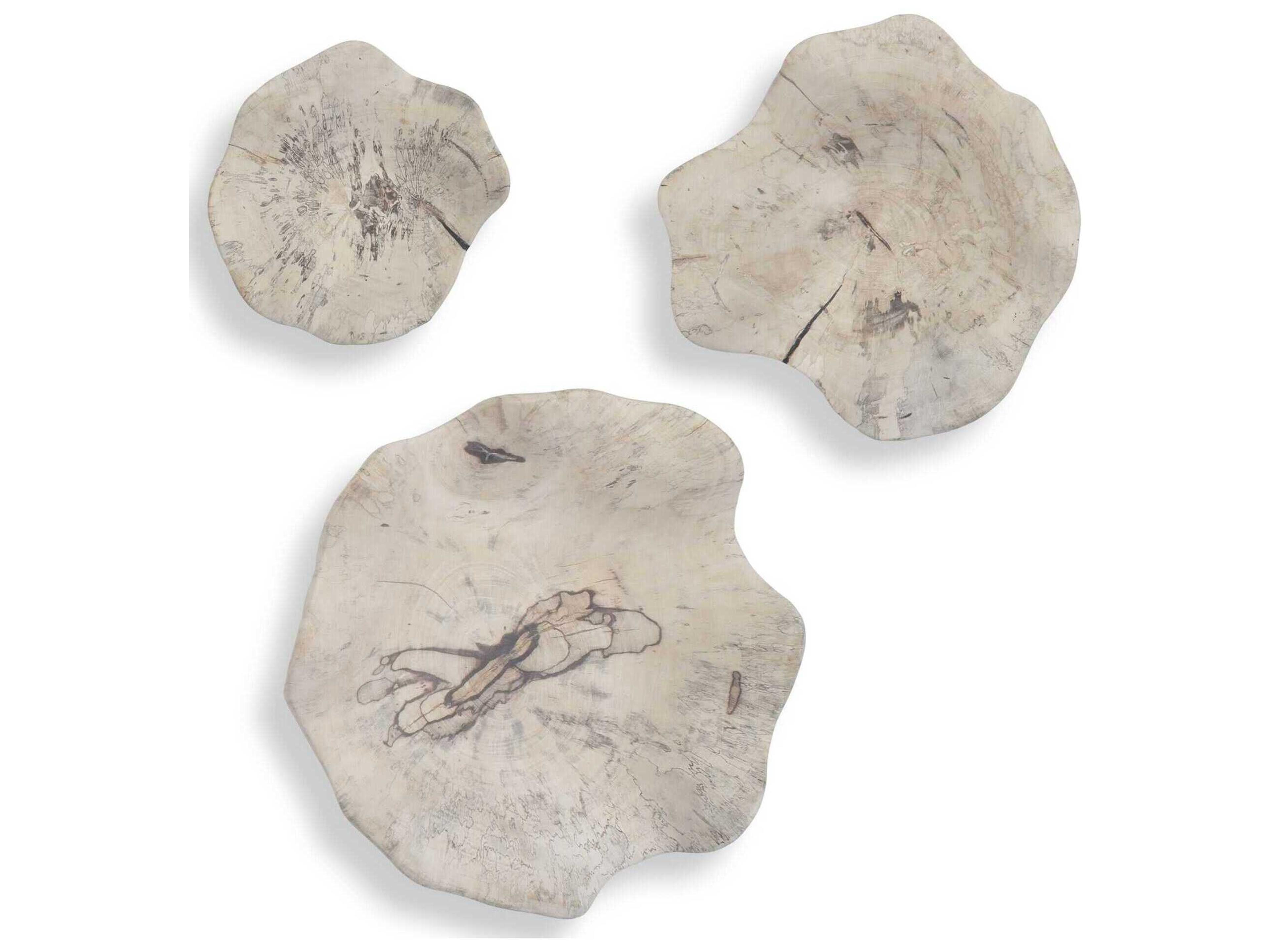 Uttermost Teo Bleached Wood Wall Decor Set of 3