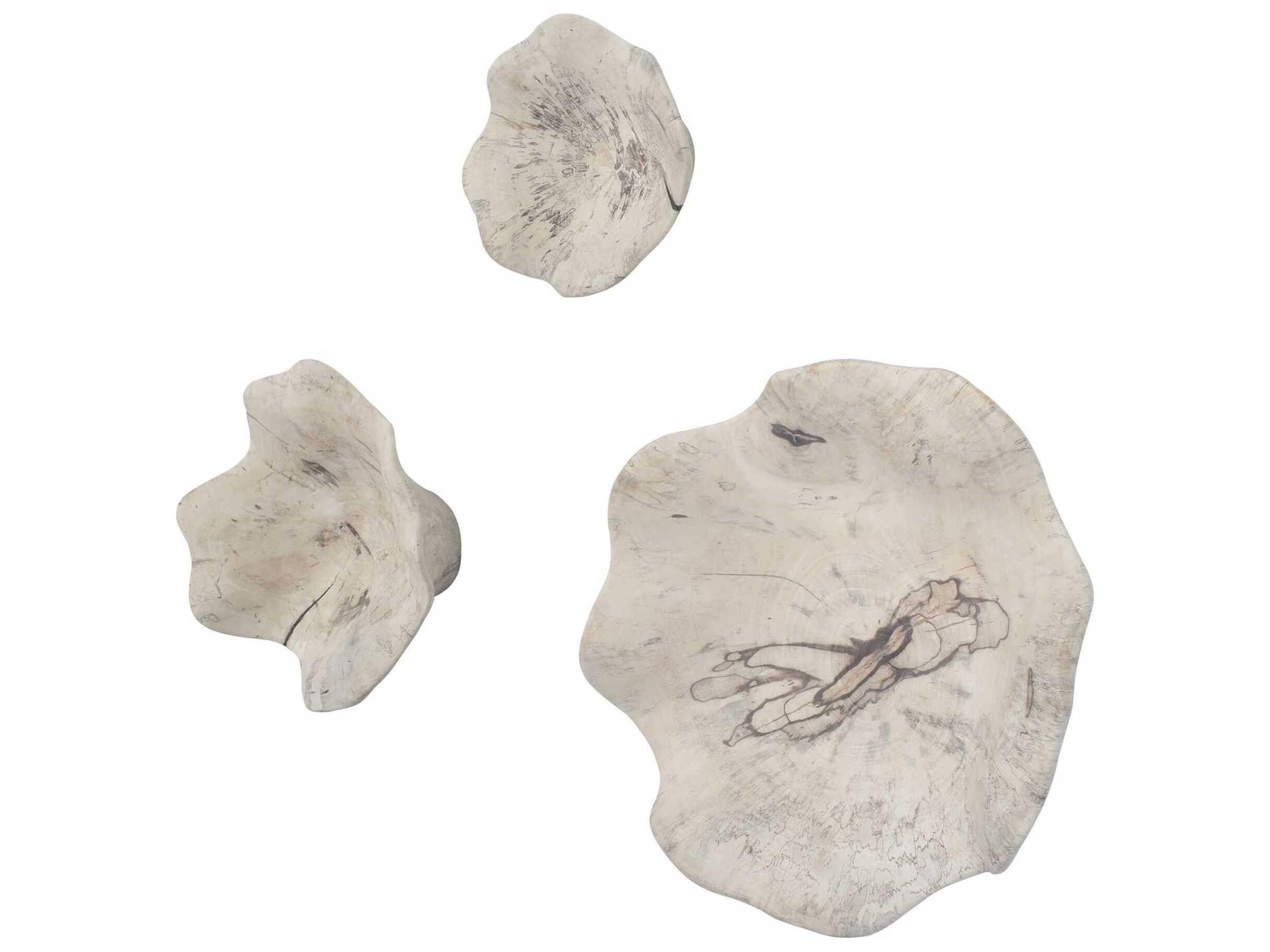 Uttermost Teo Bleached Wood Wall Decor Set of 3