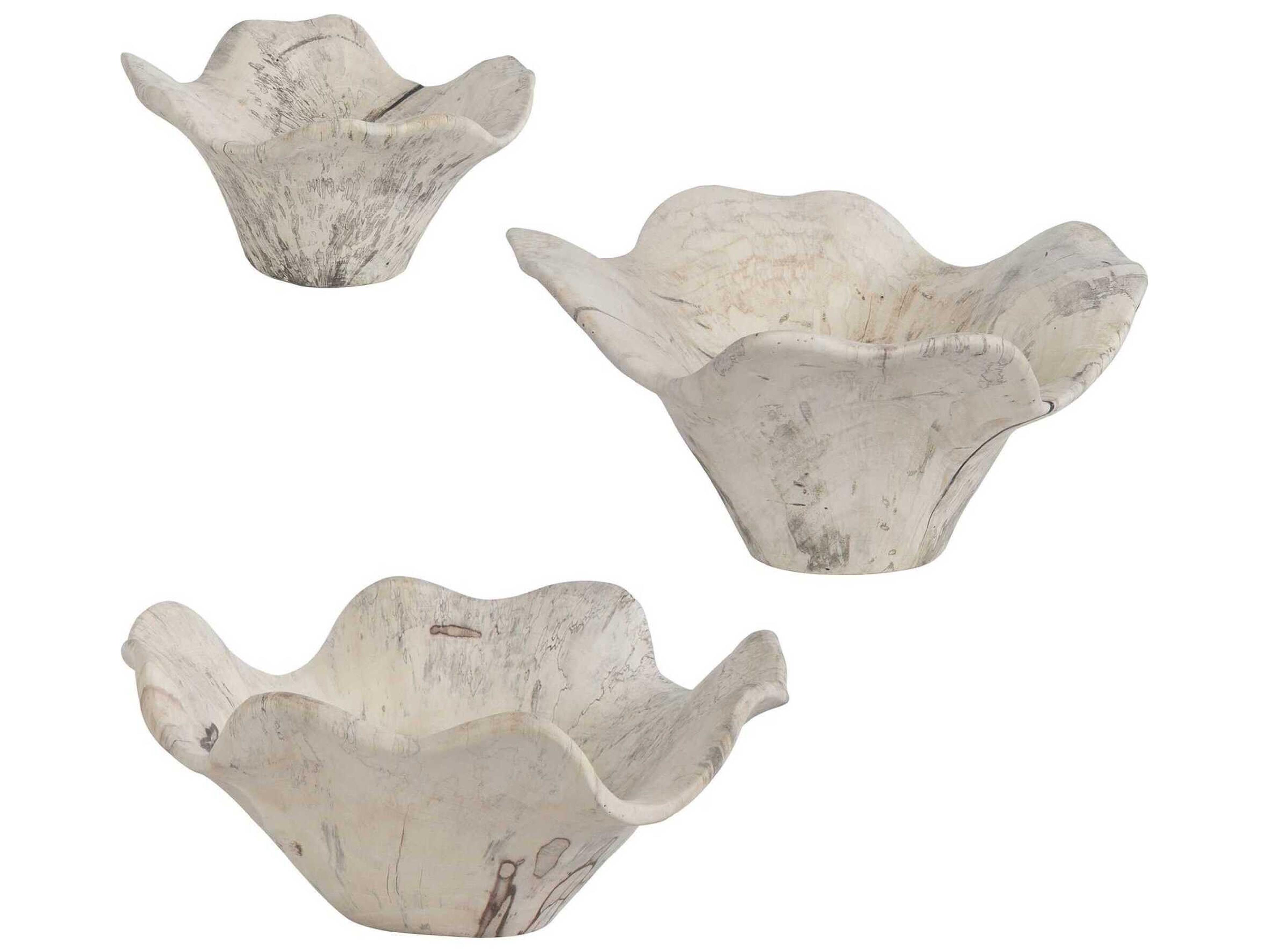 Uttermost Teo Bleached Wood Wall Decor Set of 3