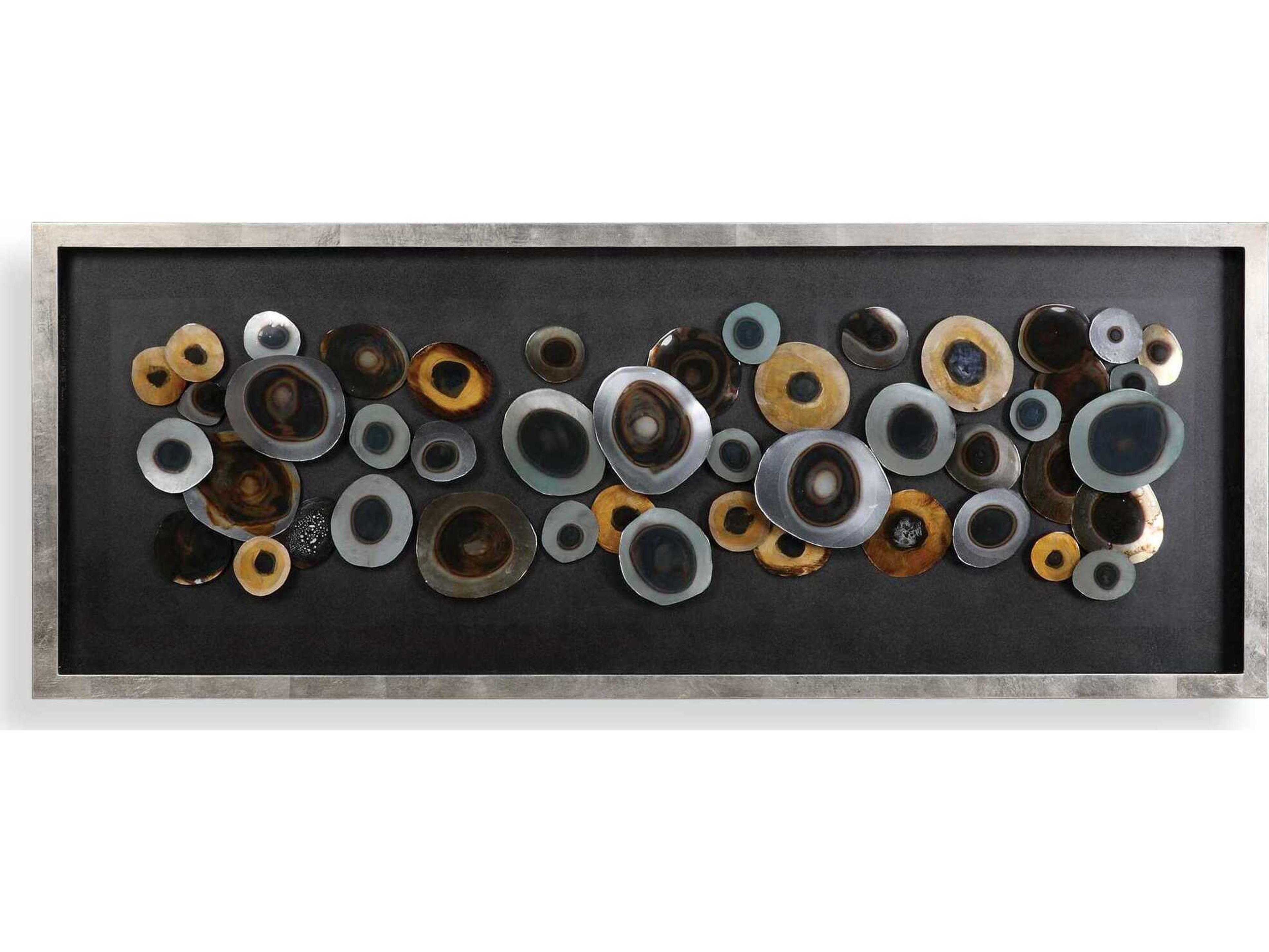 Uttermost Discs Silver Brown & Antique Gold Shadow Box