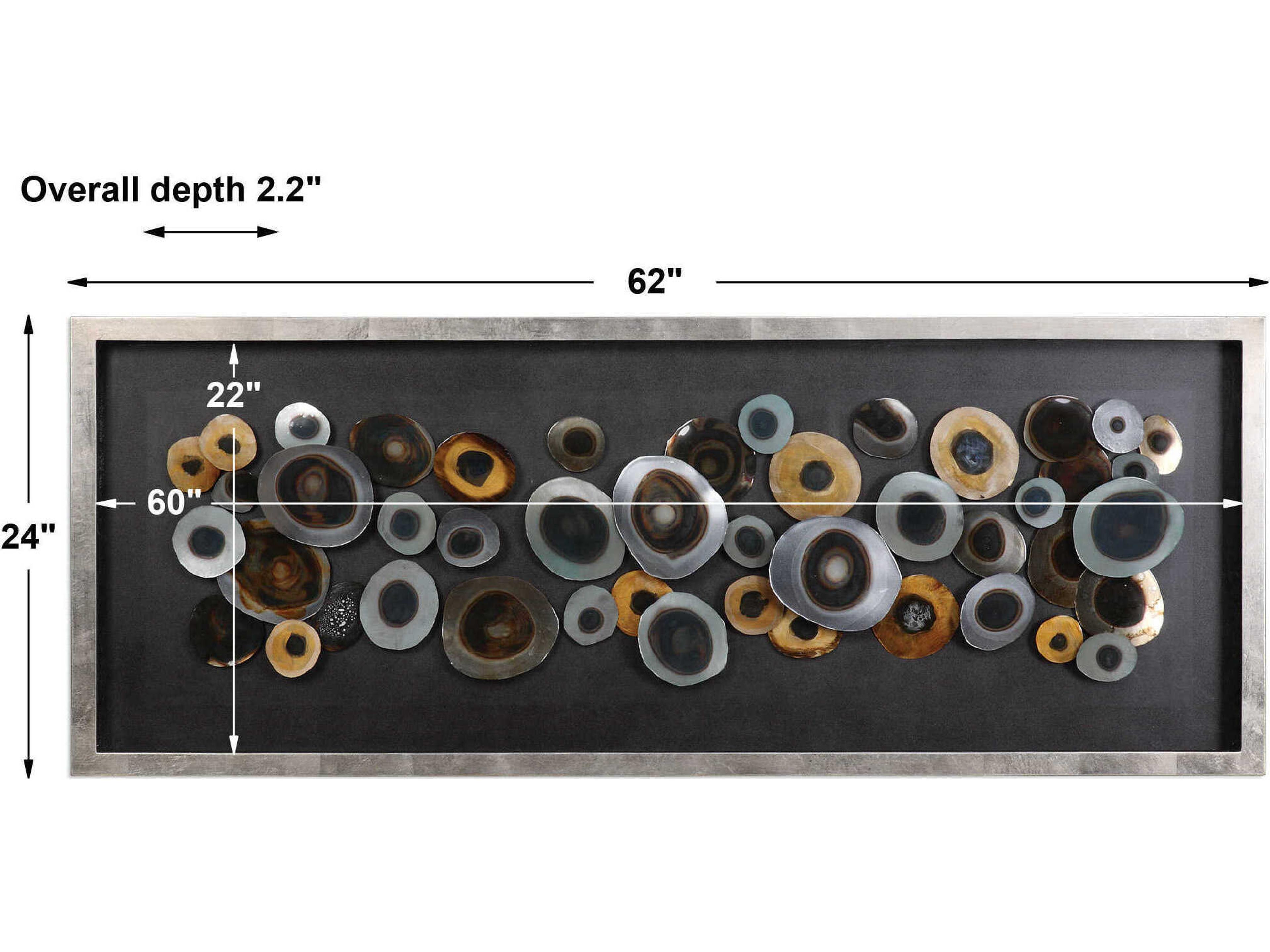 Uttermost Discs Silver Brown & Antique Gold Shadow Box