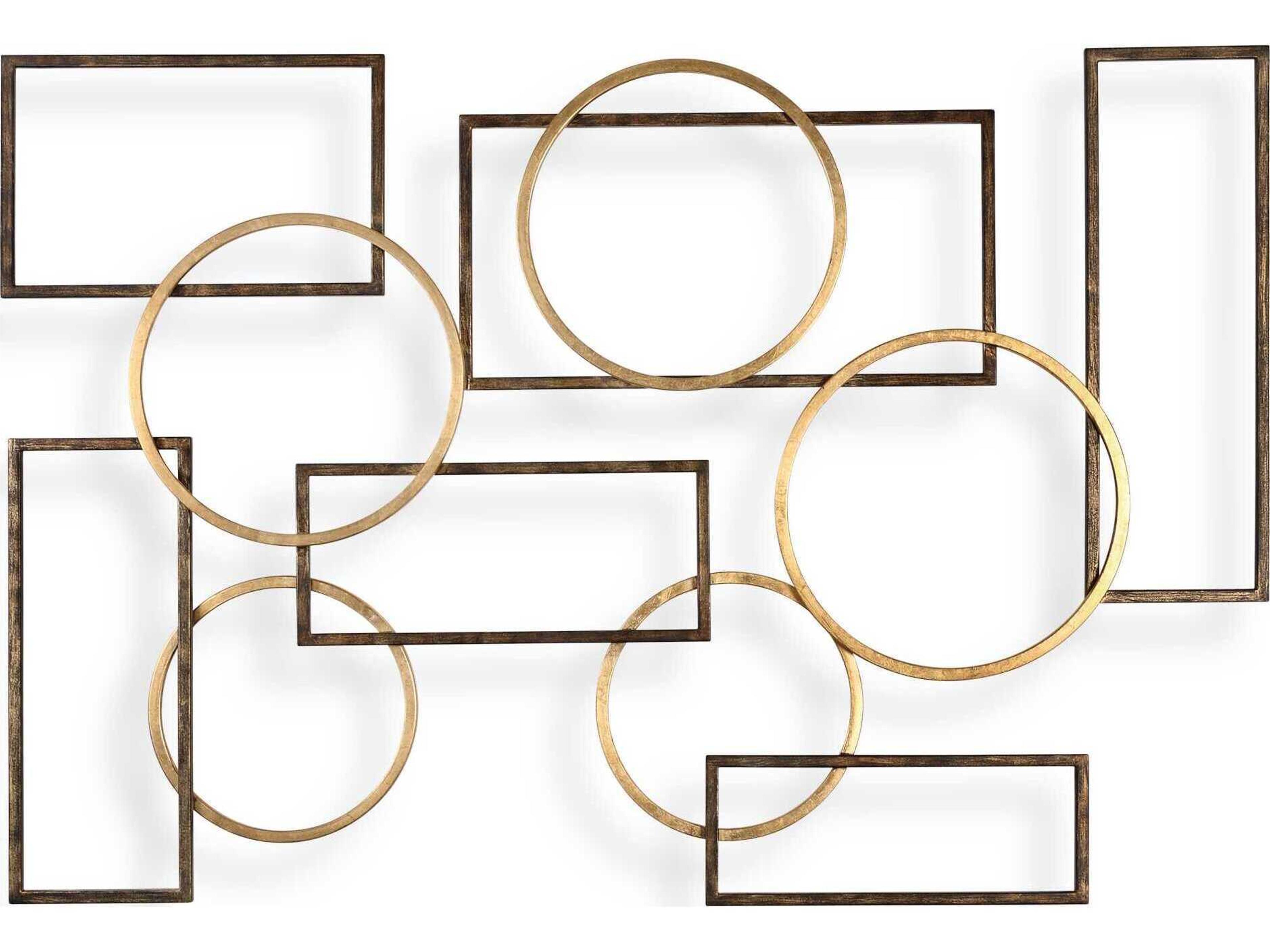 Uttermost Elias Brushed Bronze & Gold Leaf Wall Art