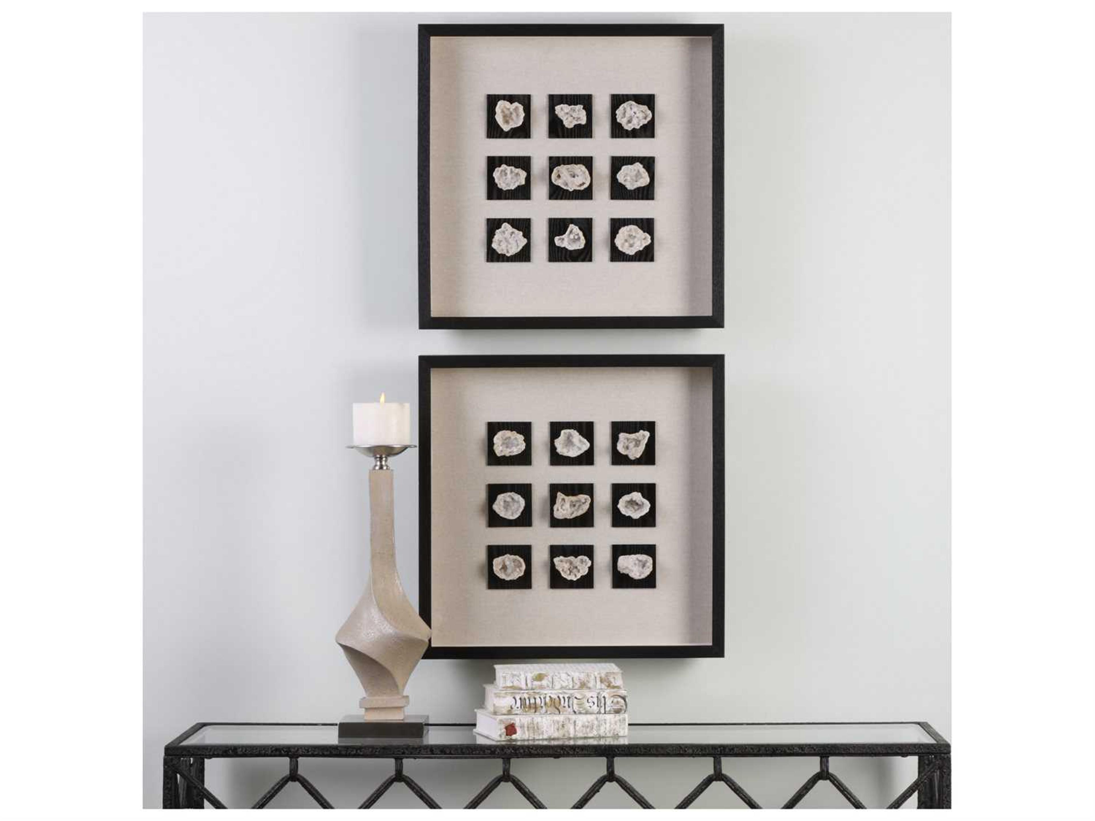 Uttermost Grace Feyock Geode Linen Shadow Box