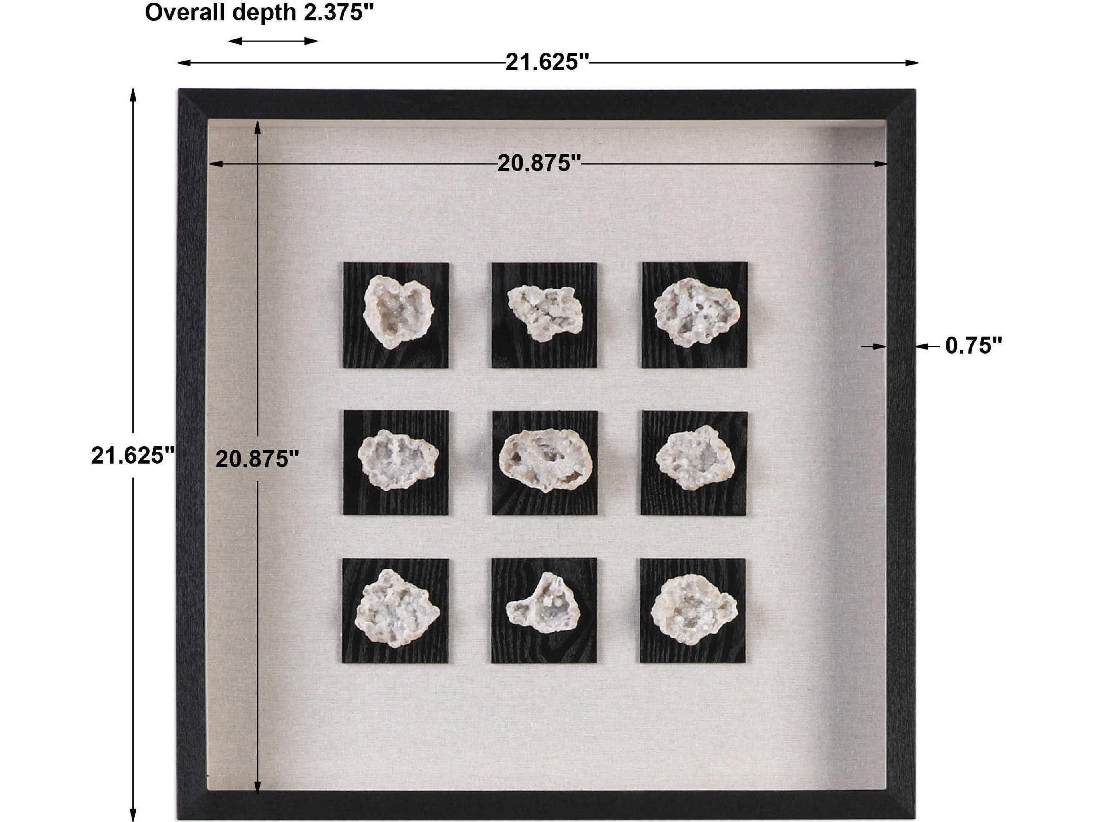 Uttermost Grace Feyock Geode Linen Shadow Box