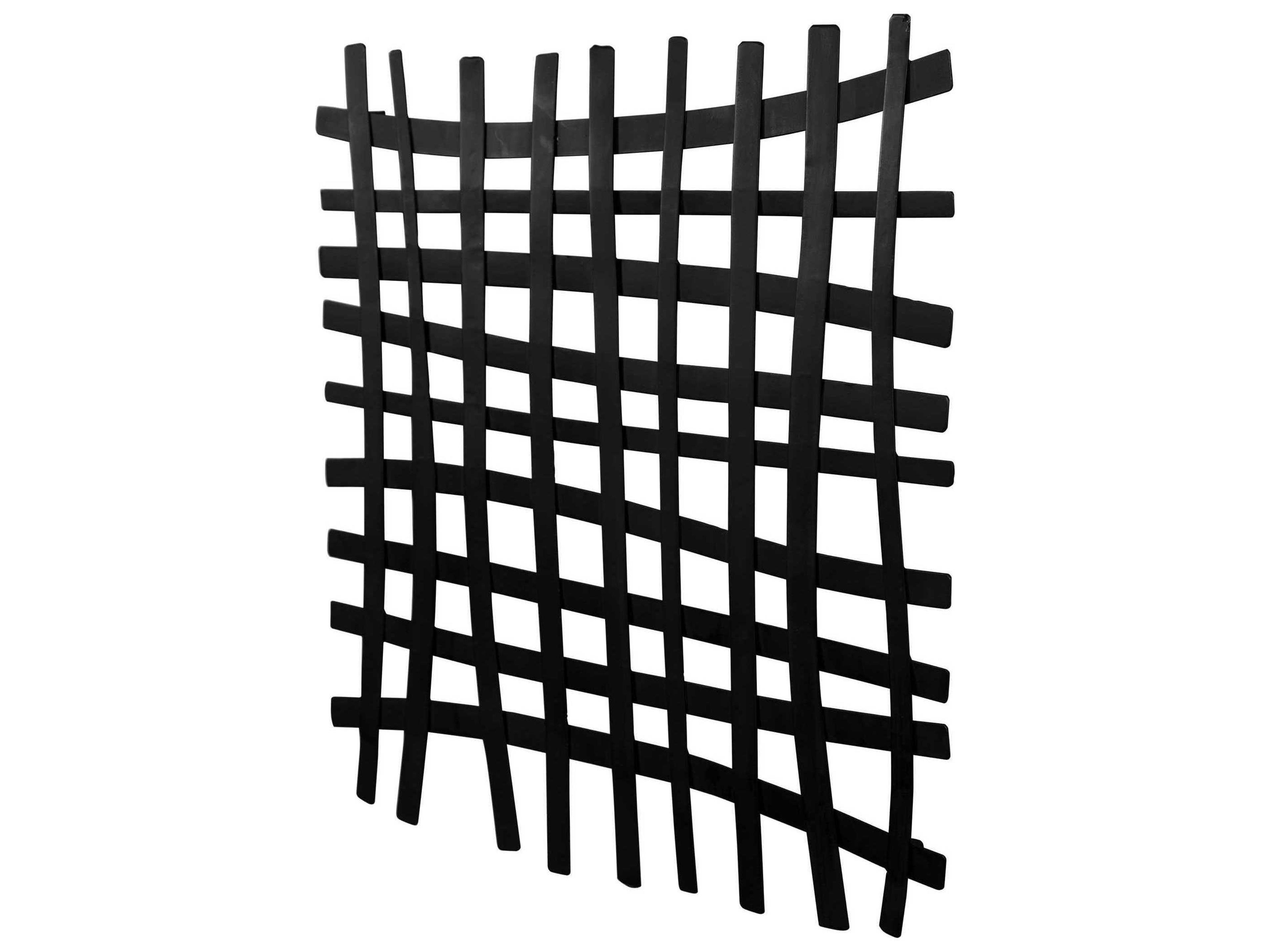 Uttermost Gridlines Matte Black Metal Wall Art