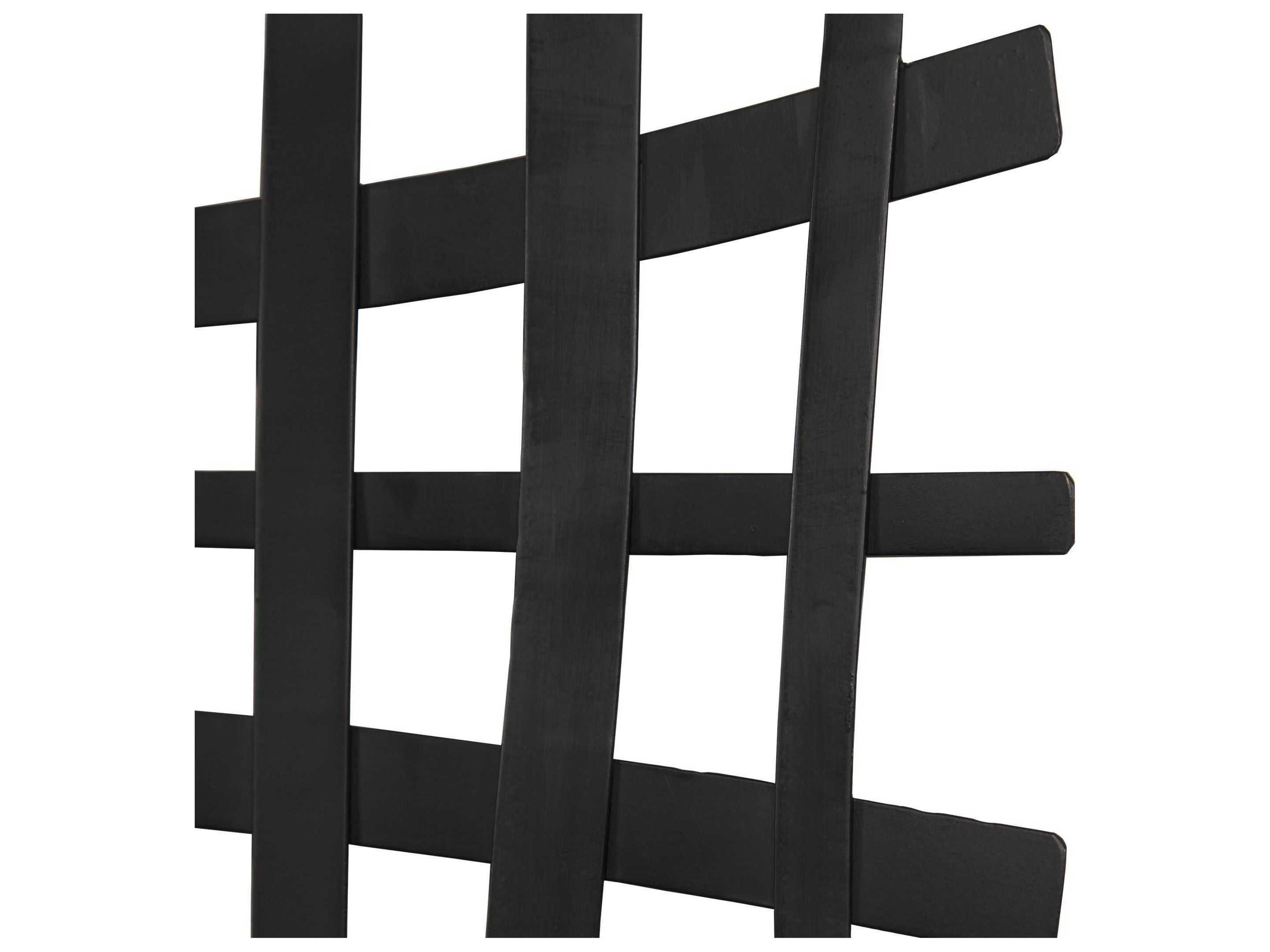 Uttermost Gridlines Matte Black Metal Wall Art