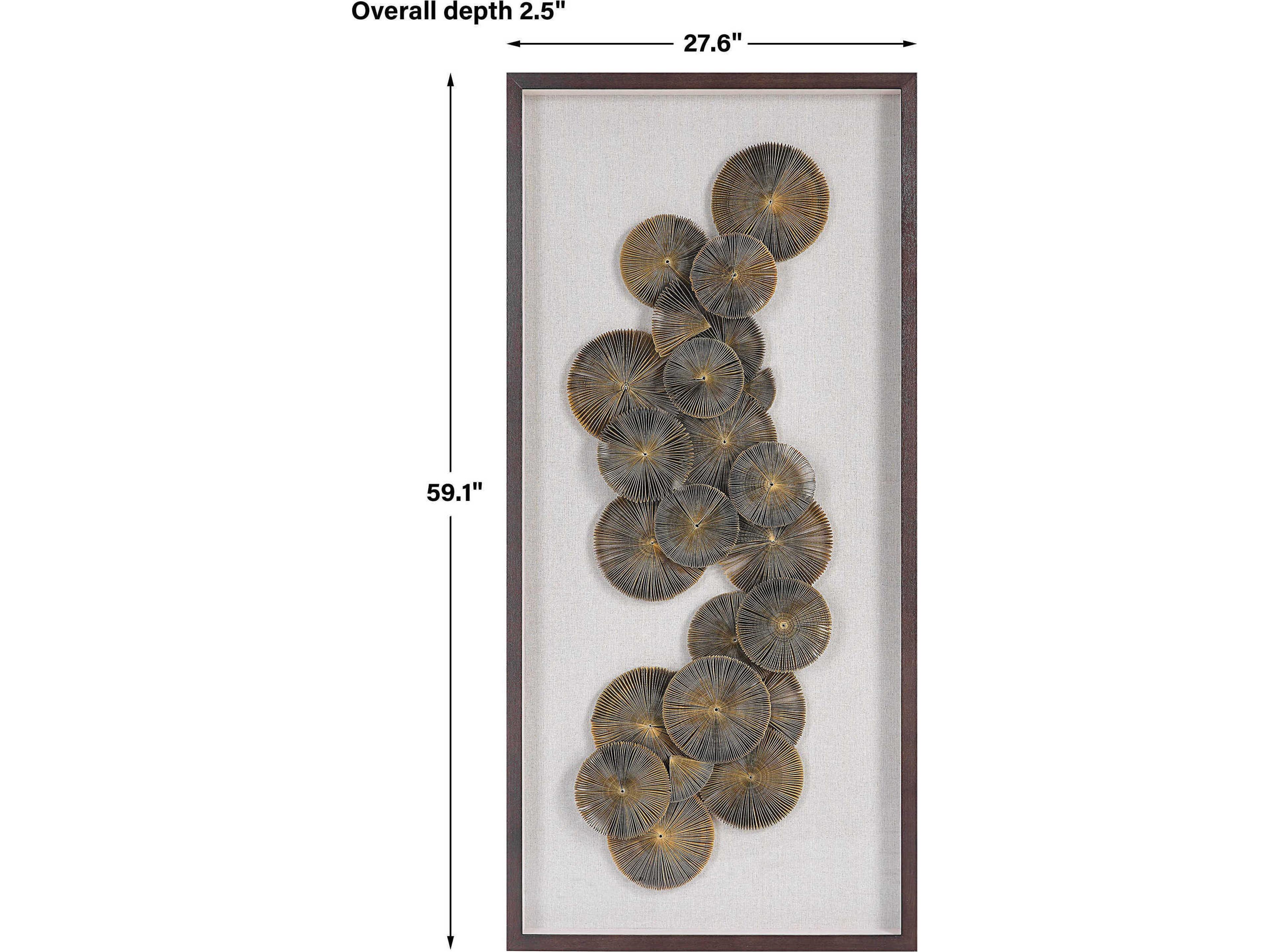 Uttermost The Times Dark Walnut Shadow Box Wall Art