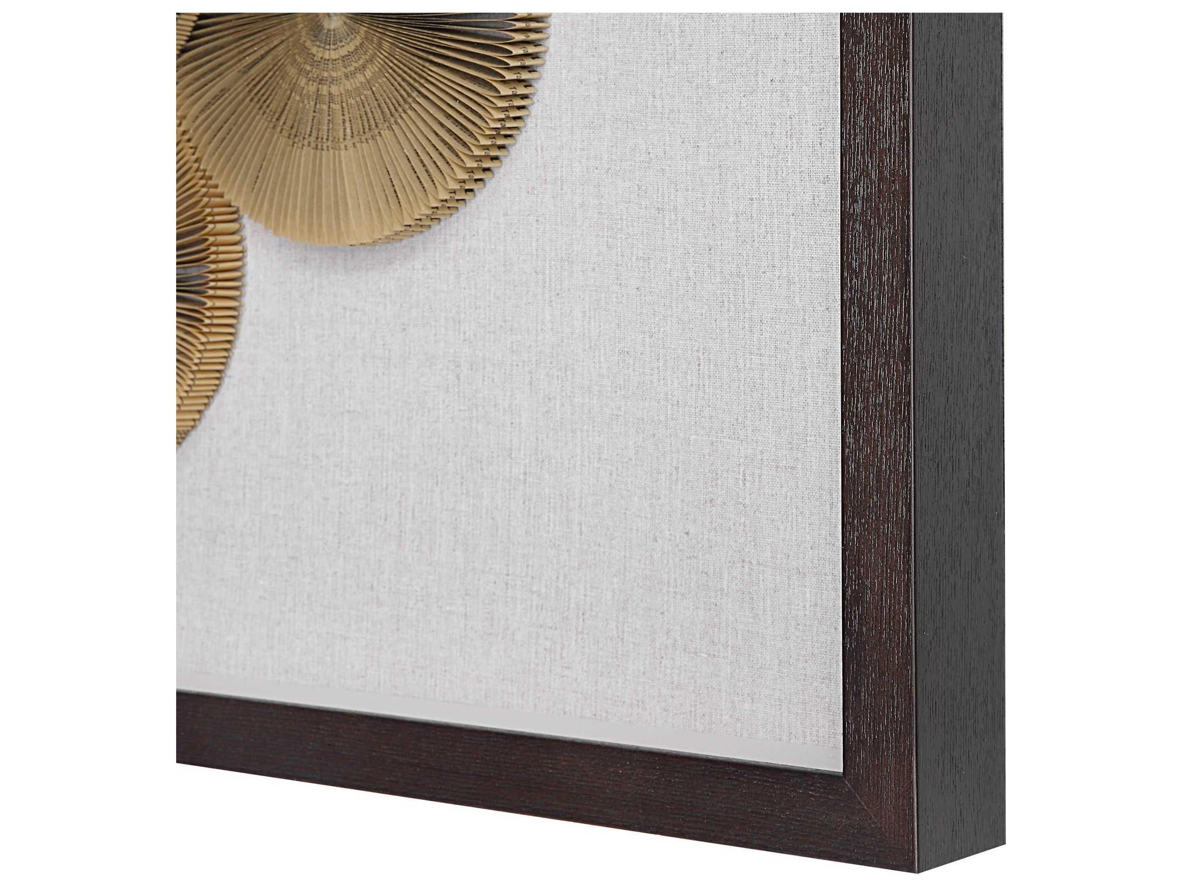 Uttermost The Times Dark Walnut Shadow Box Wall Art