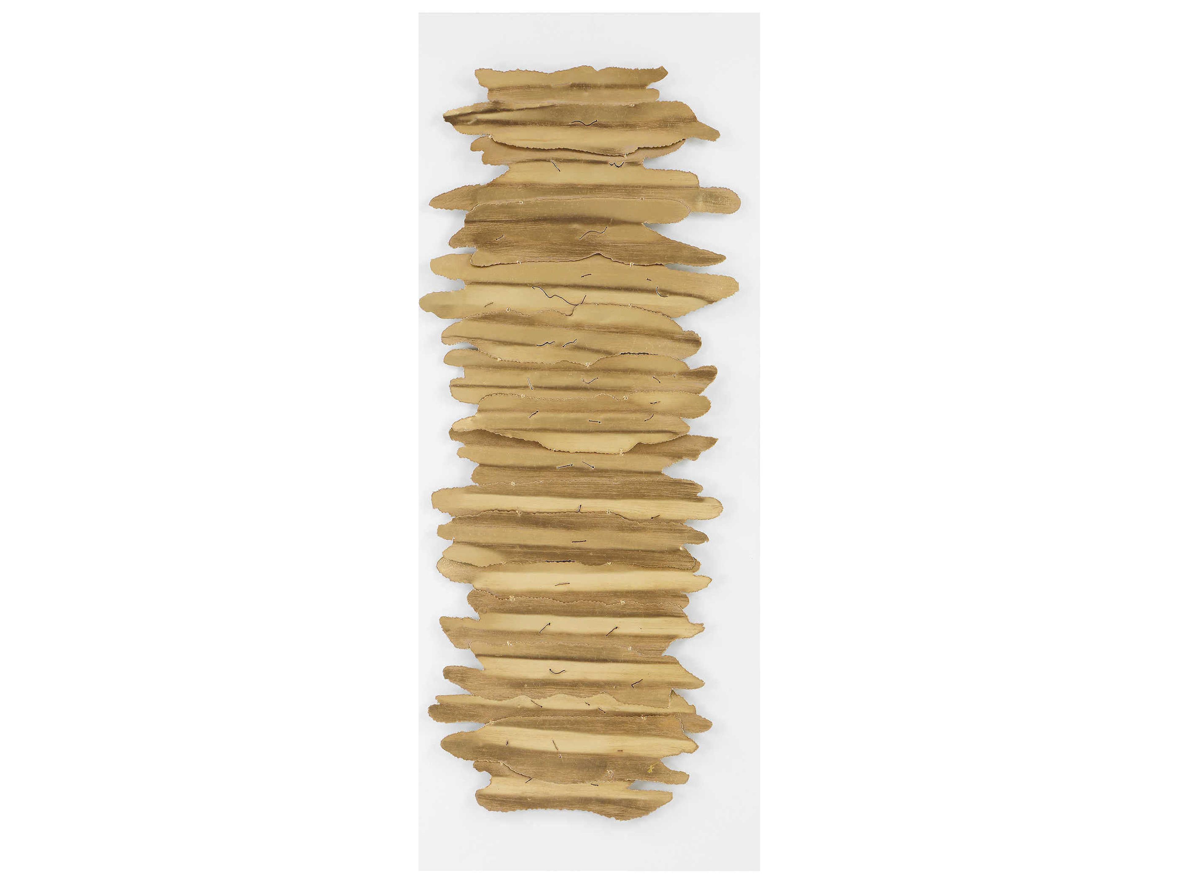 Lev Antique Gold Leaf / Matte White Metal Wall Decor